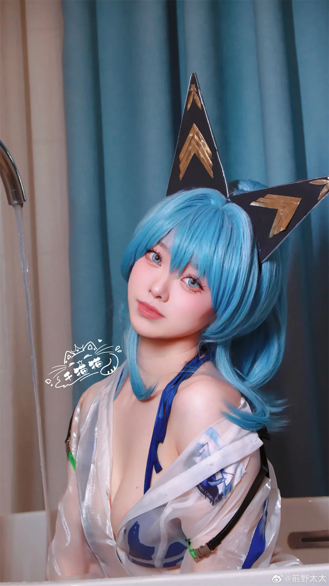 COSPLAY 胜利女神nikke·海伦·海蓝宝石cos@前野太太 COSPLAY-第17张
