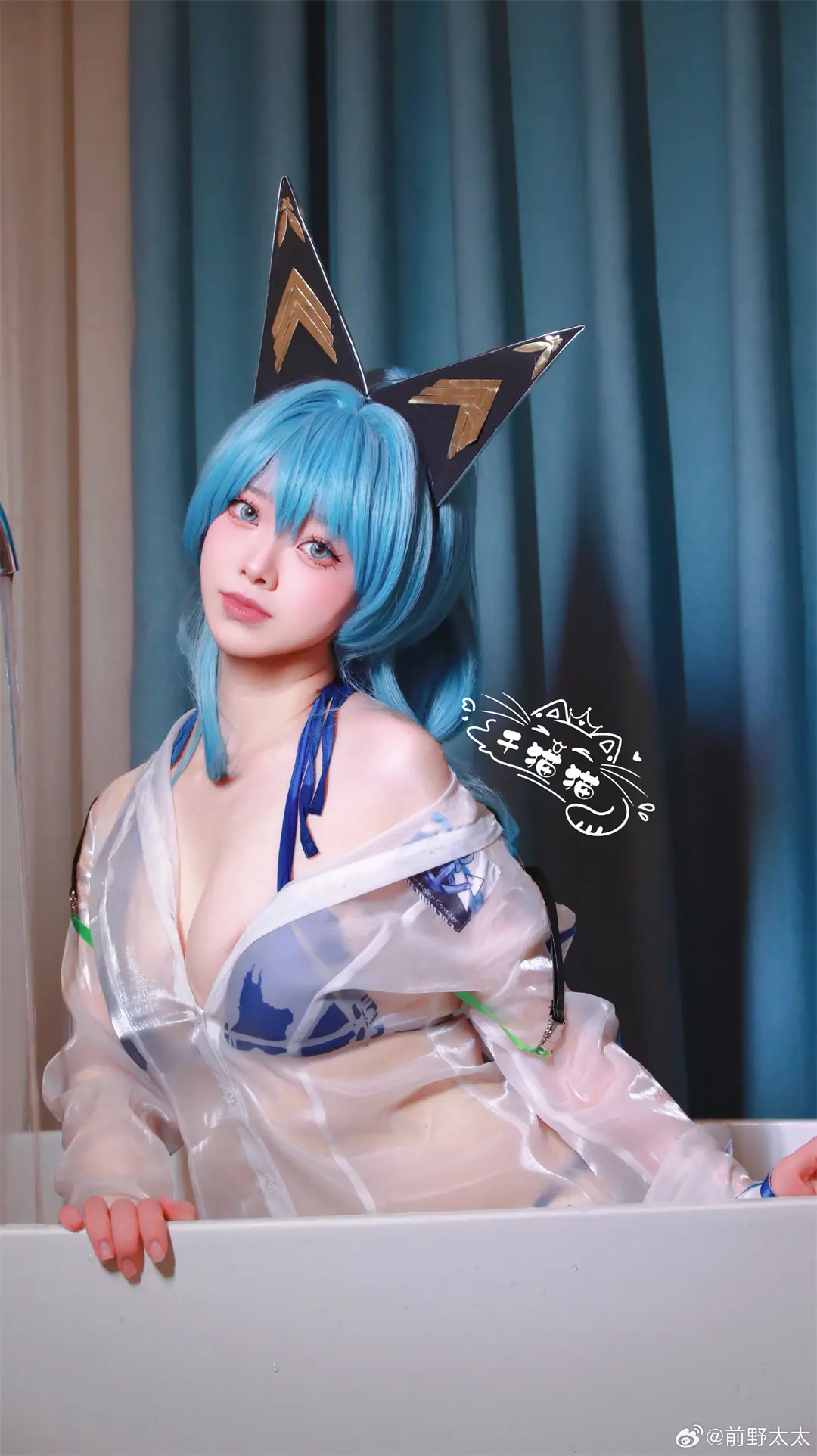COSPLAY 胜利女神nikke·海伦·海蓝宝石cos@前野太太 COSPLAY-第6张