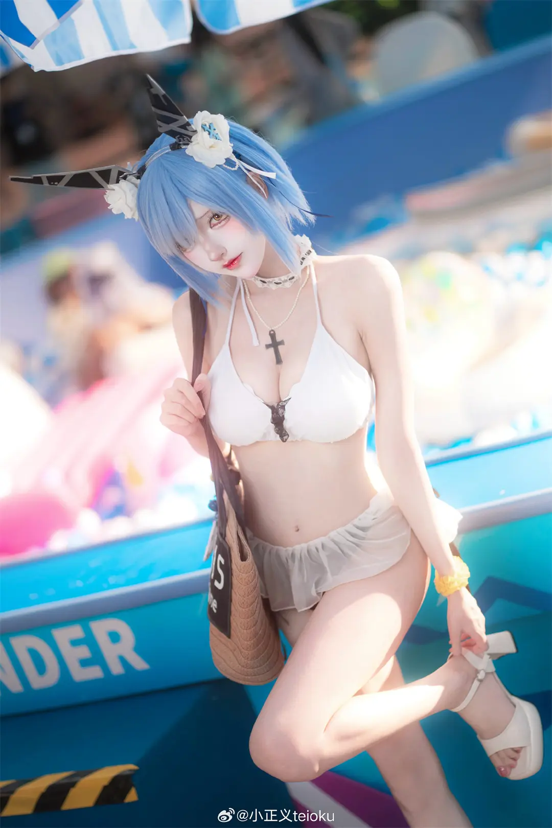 COSPLAY 🩵加斯科涅，准备完成。 碧蓝航线 加斯科涅 @小正义teioku-公众号小姨ai