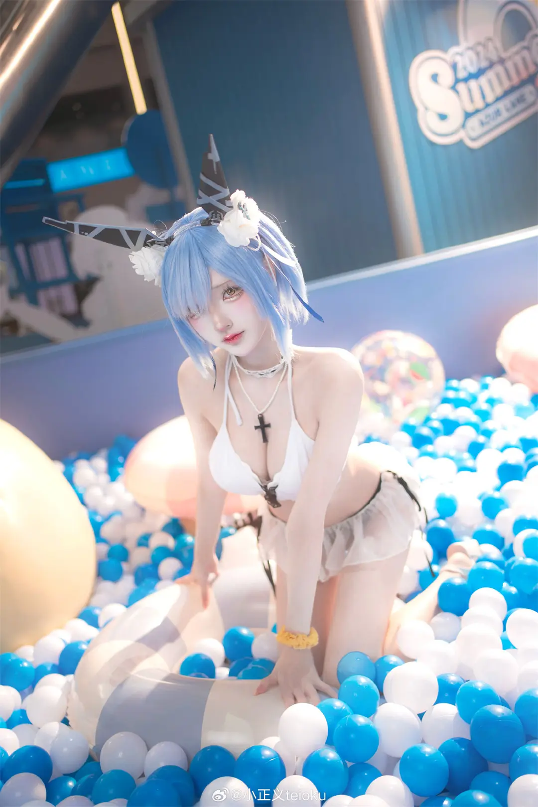 COSPLAY 🩵加斯科涅，准备完成。 碧蓝航线 加斯科涅 @小正义teioku COSPLAY-第2张