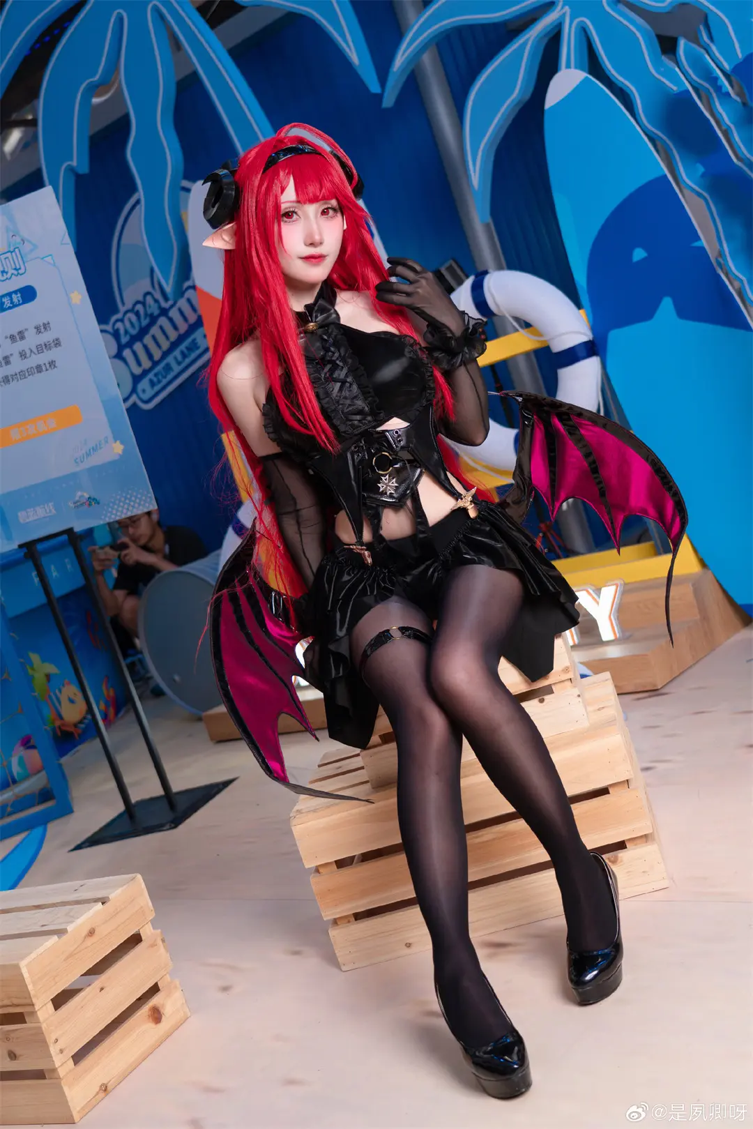 cosplay 什么港区魅魔，分明是我的堡 「琉光™」无腰边一线大开裆 ​​​@是夙卿呀 COSPLAY-第3张