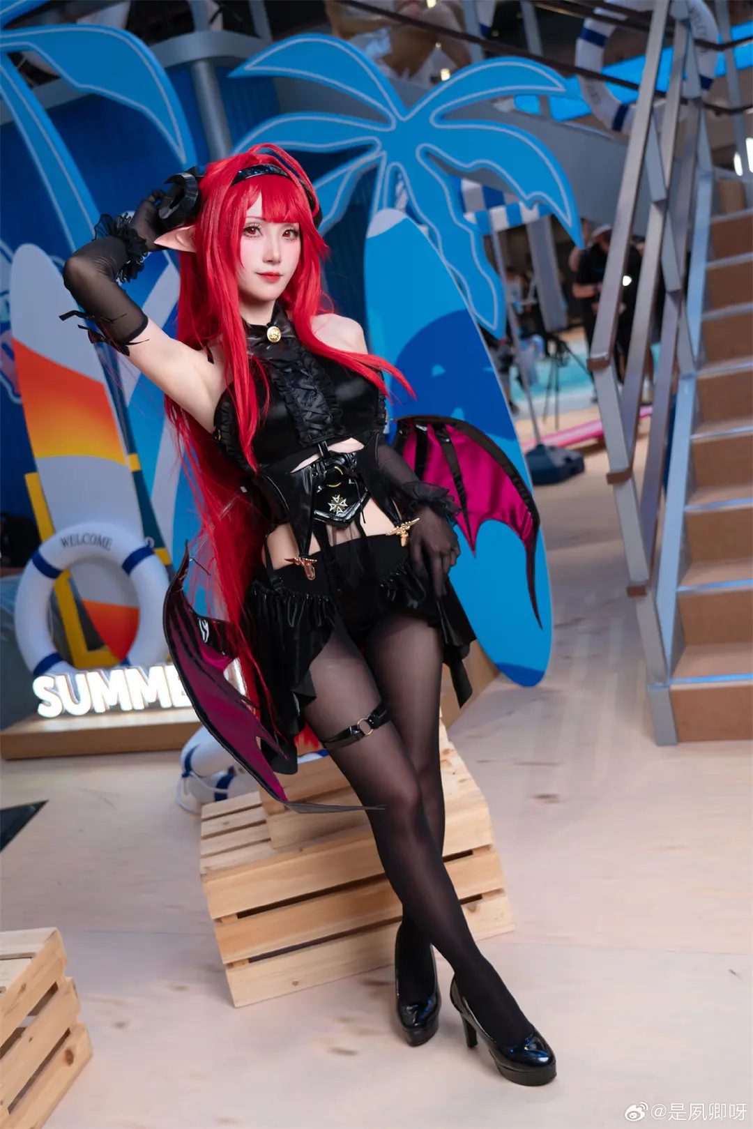 cosplay 什么港区魅魔，分明是我的堡 「琉光™」无腰边一线大开裆 ​​​@是夙卿呀 COSPLAY-第4张