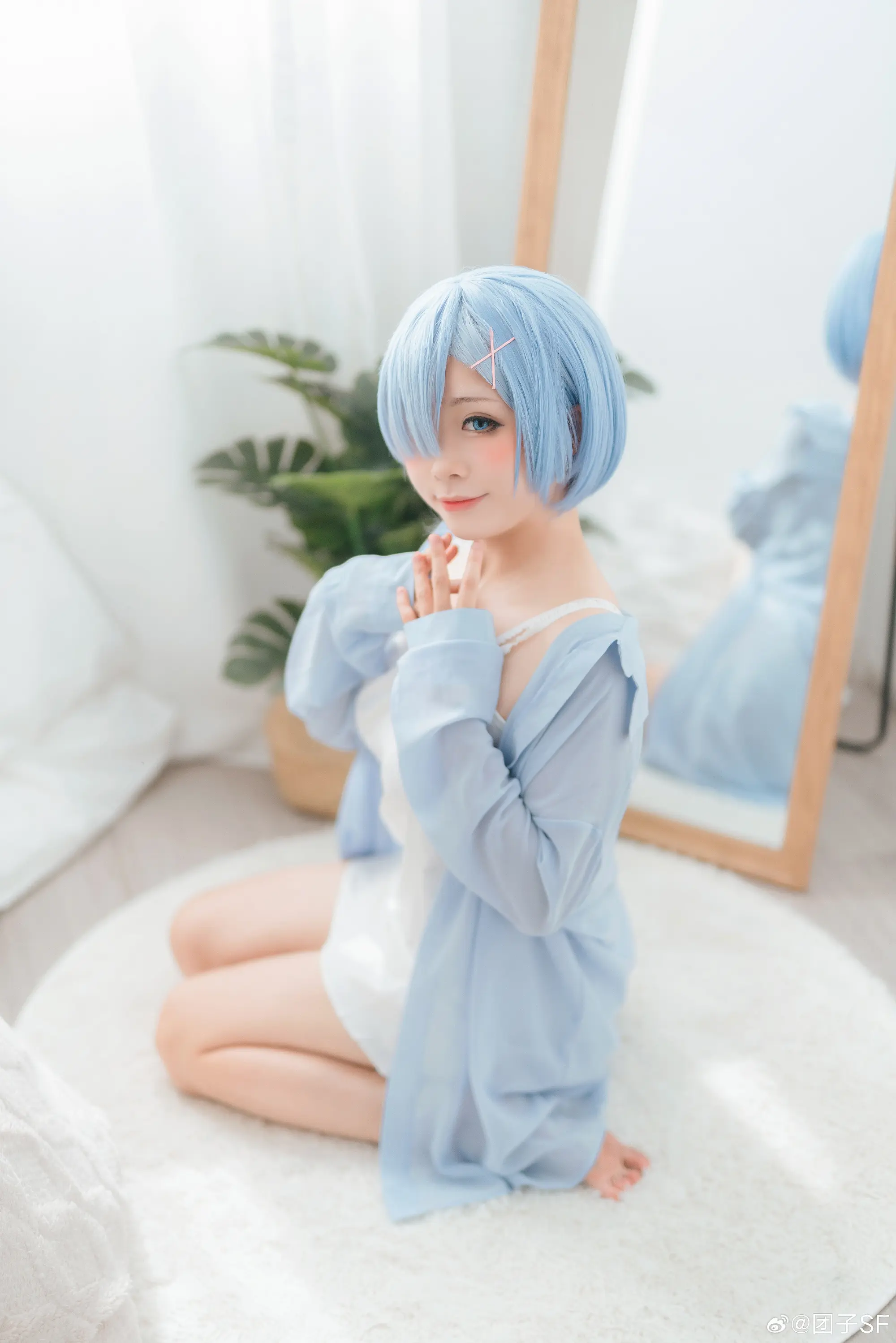cosplay 💙 蕾姆夏日睡衣cos@团子SF-公众号小姨ai