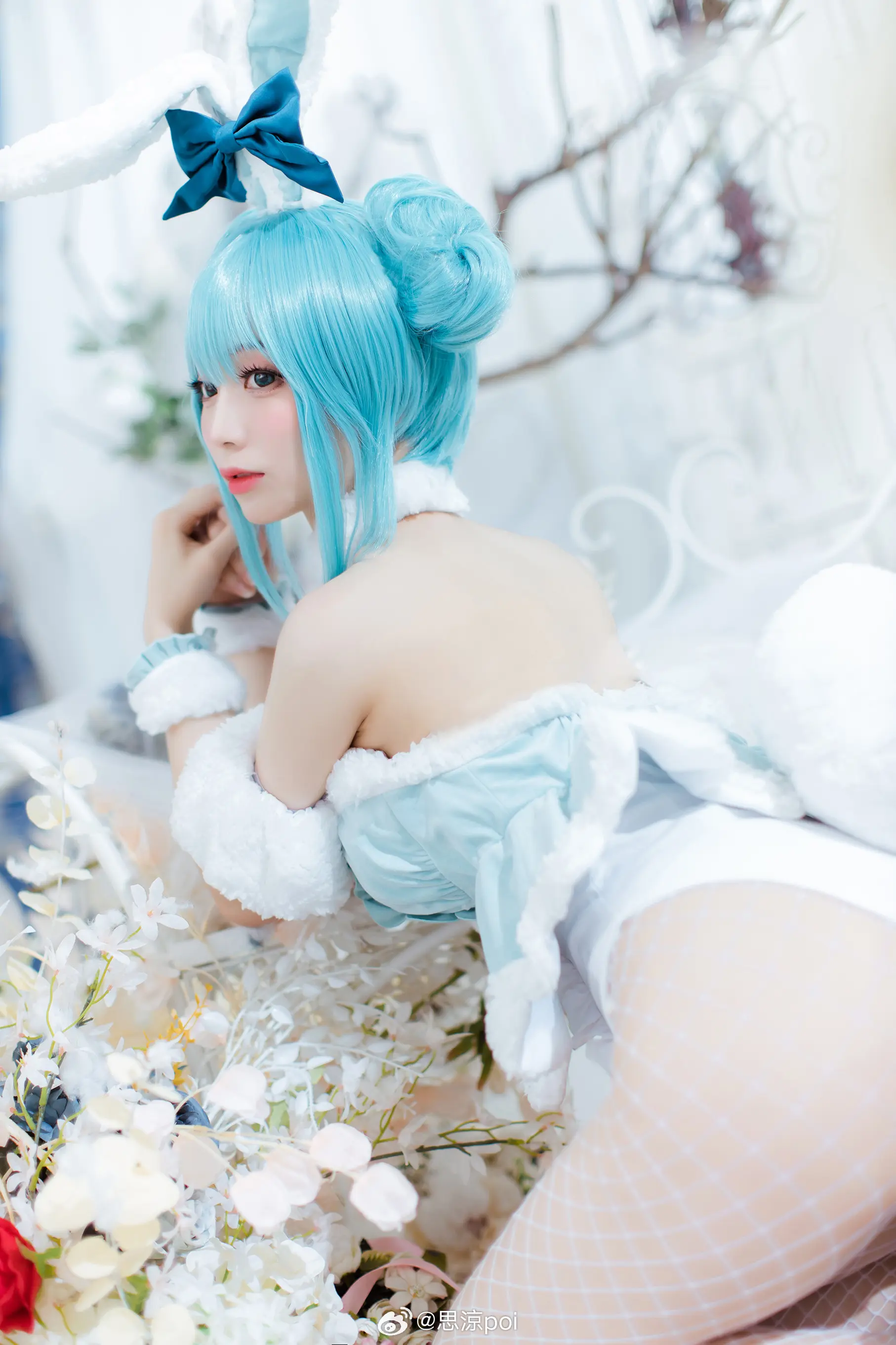 周五来点的初音未来兔兔装~ 初音未来@思涼poi COSPLAY-第3张