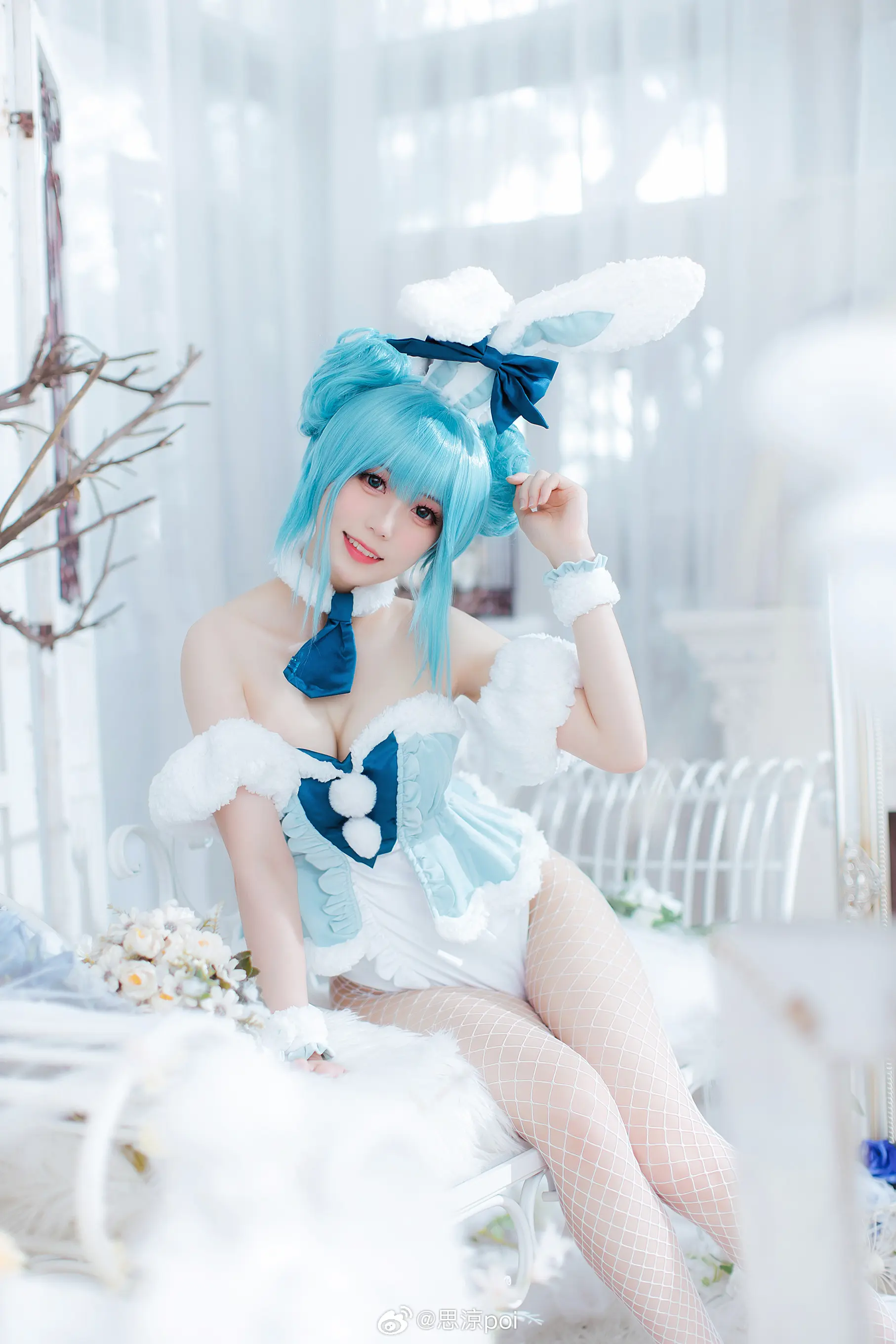 周五来点的初音未来兔兔装~ 初音未来@思涼poi COSPLAY-第4张