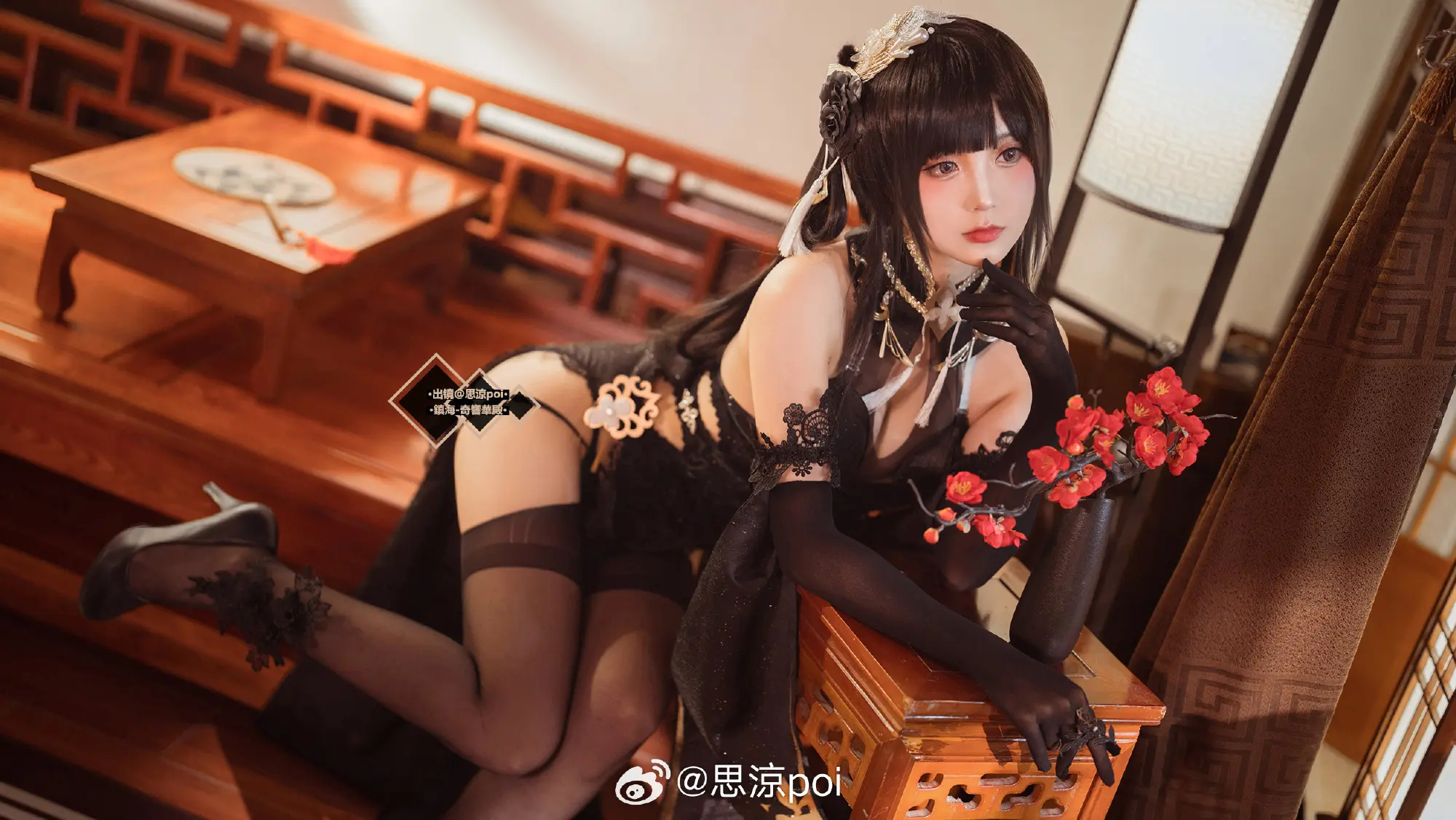 COSPLAY 镇海姐姐的旗袍真好看！圆满了 碧蓝航线cos 镇海@思涼poi COSPLAY-第6张