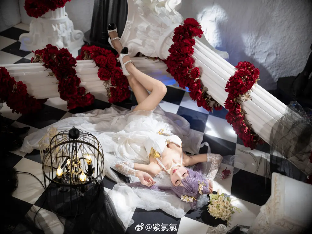 COSPLAY 🎉永远爱你 原神 刻晴 婚纱版本@紫氯氯 COSPLAY-第6张