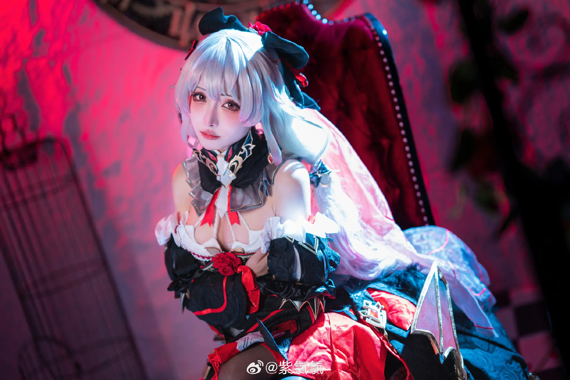 COSPLAY 不变的是那份炽热的思念 崩坏3 月下誓约德丽莎cos@紫氯氯 COSPLAY-第8张
