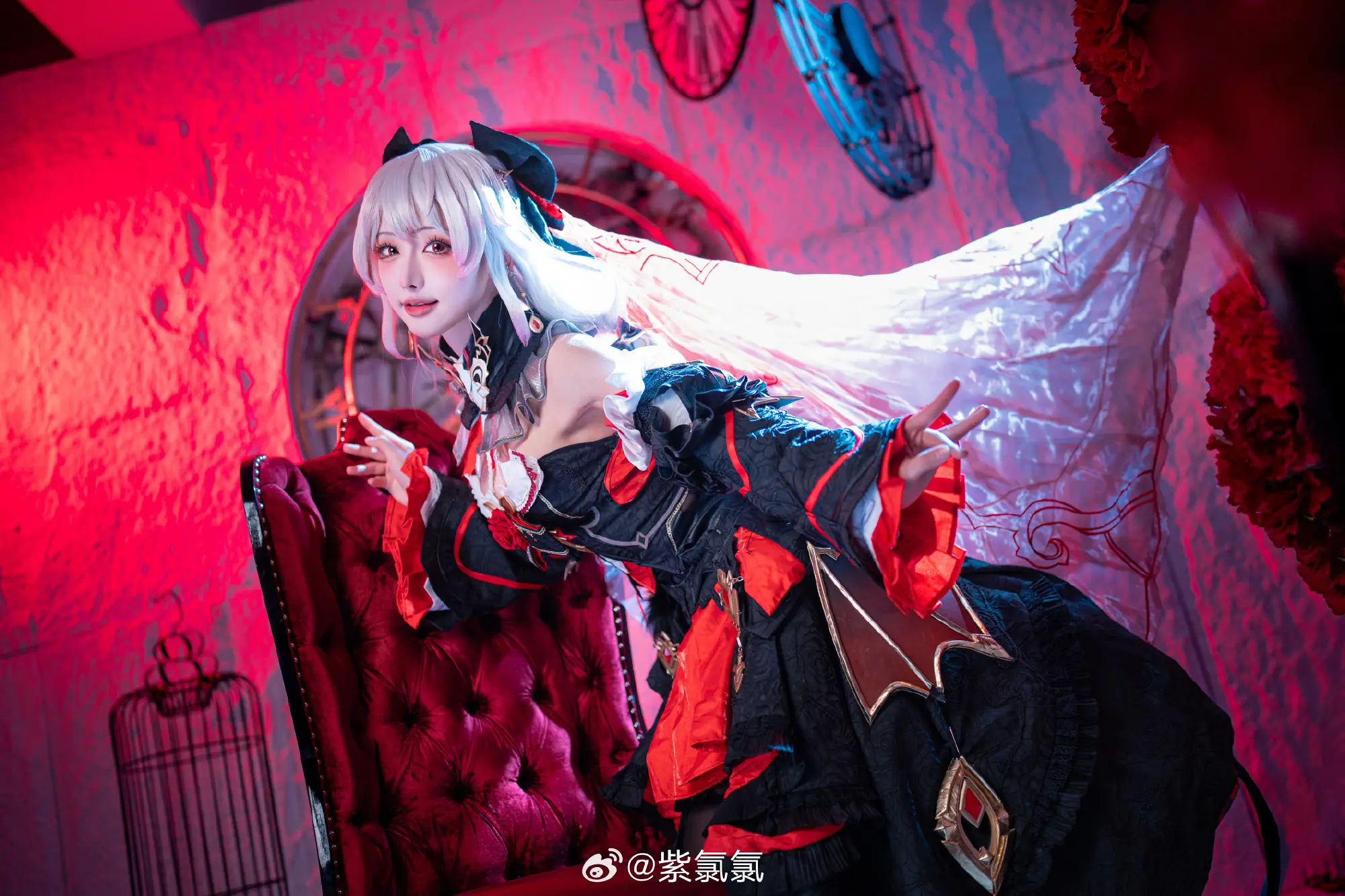 COSPLAY 不变的是那份炽热的思念 崩坏3 月下誓约德丽莎cos@紫氯氯 COSPLAY-第12张