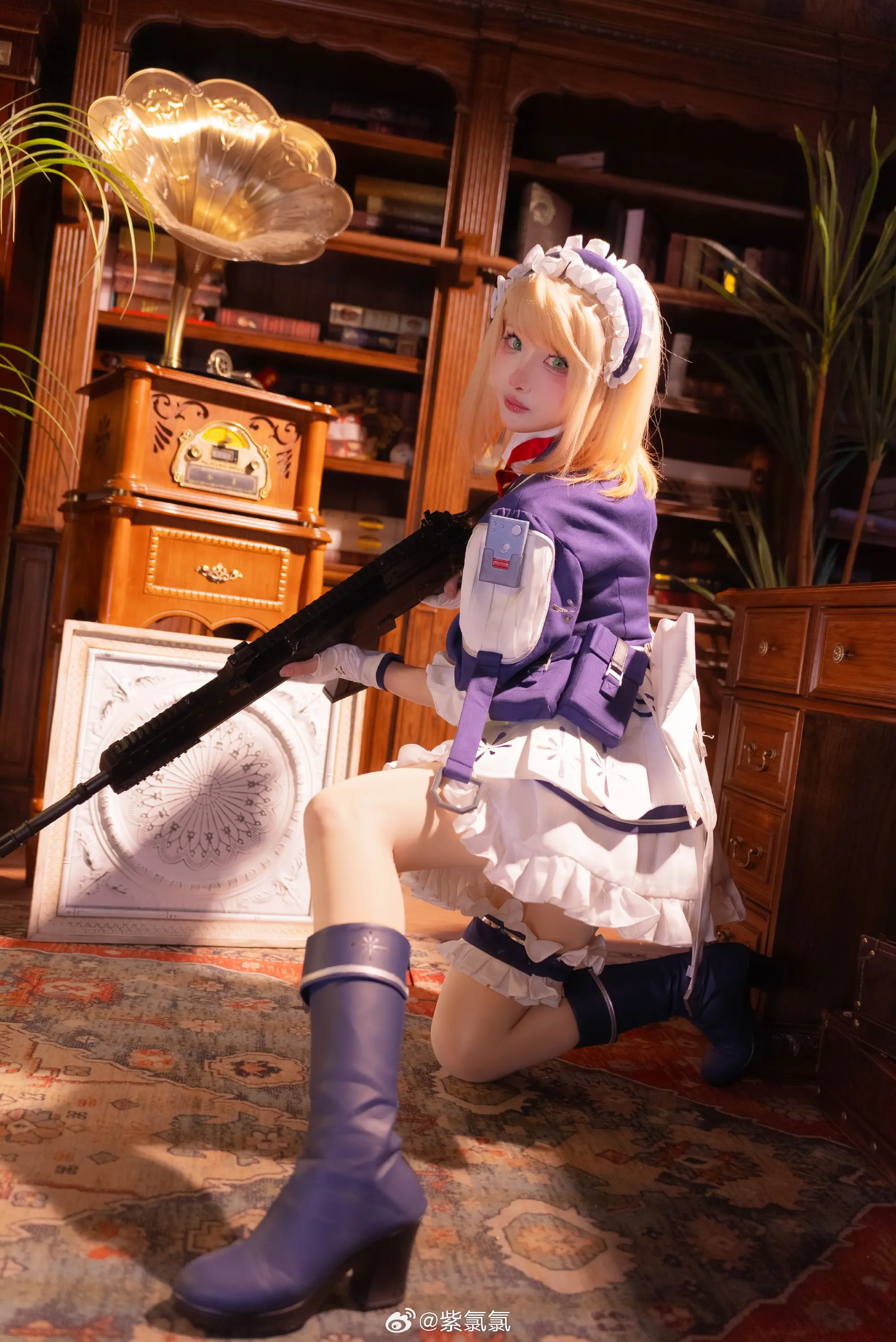 COSPLAY 桑朵莱希，为您服务，长官，今天的红茶请放心交给我吧 少前2追放@紫氯氯 COSPLAY-第4张