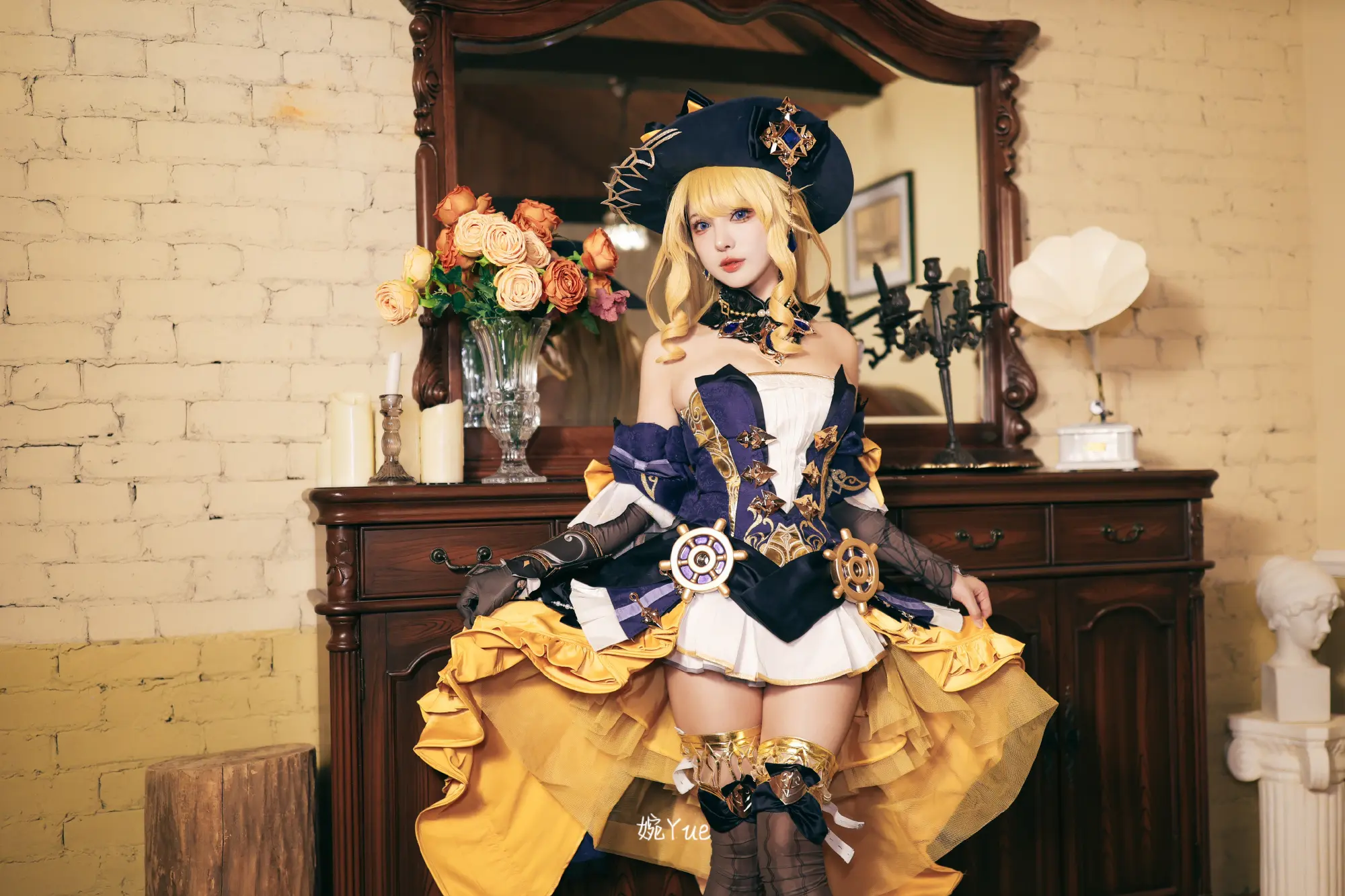 COSPLAY 原神 娜维娅cos@-婉Yue-目标减到99斤 COSPLAY-第4张