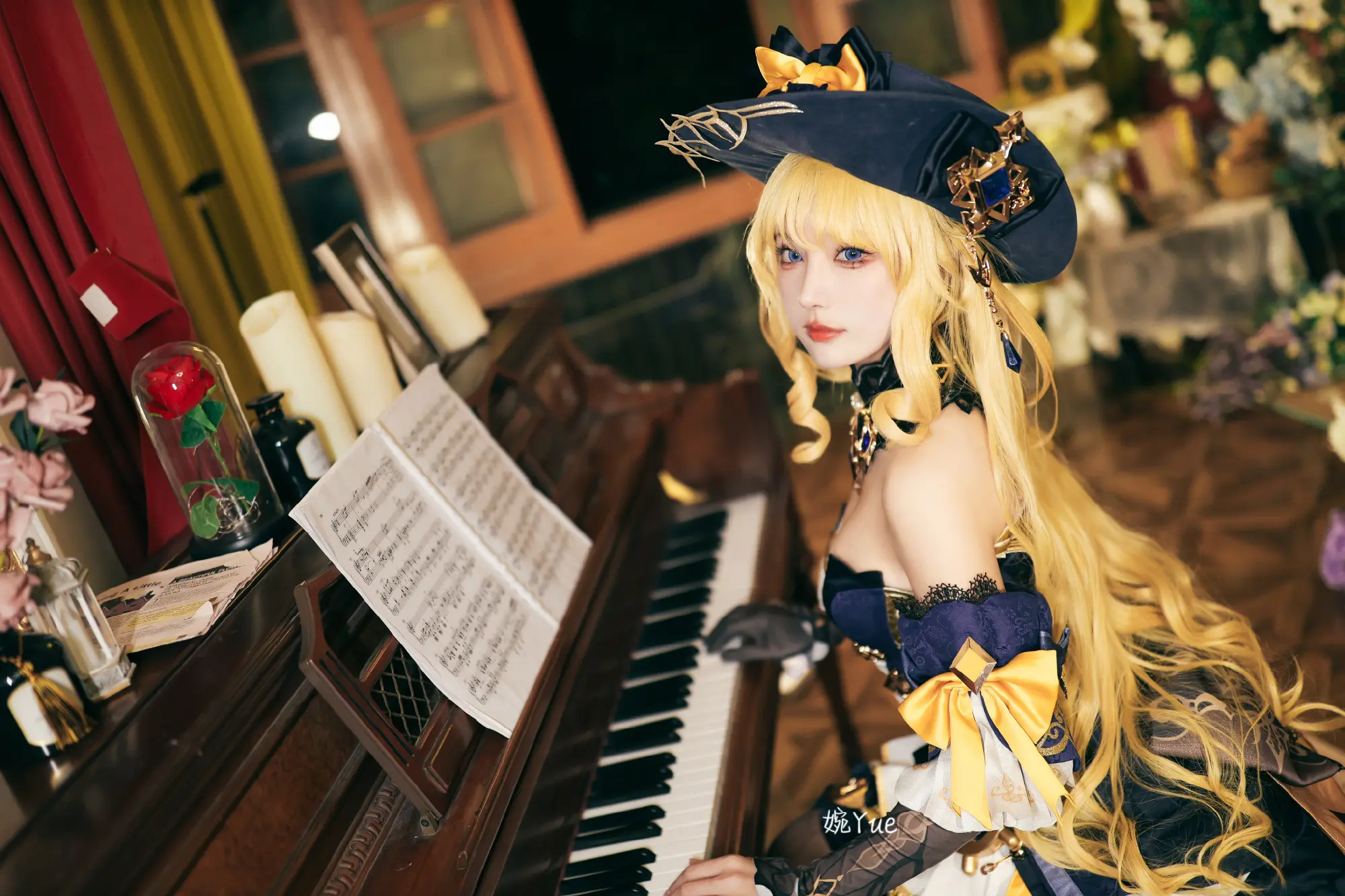 COSPLAY 原神 娜维娅cos@-婉Yue-目标减到99斤 COSPLAY-第6张