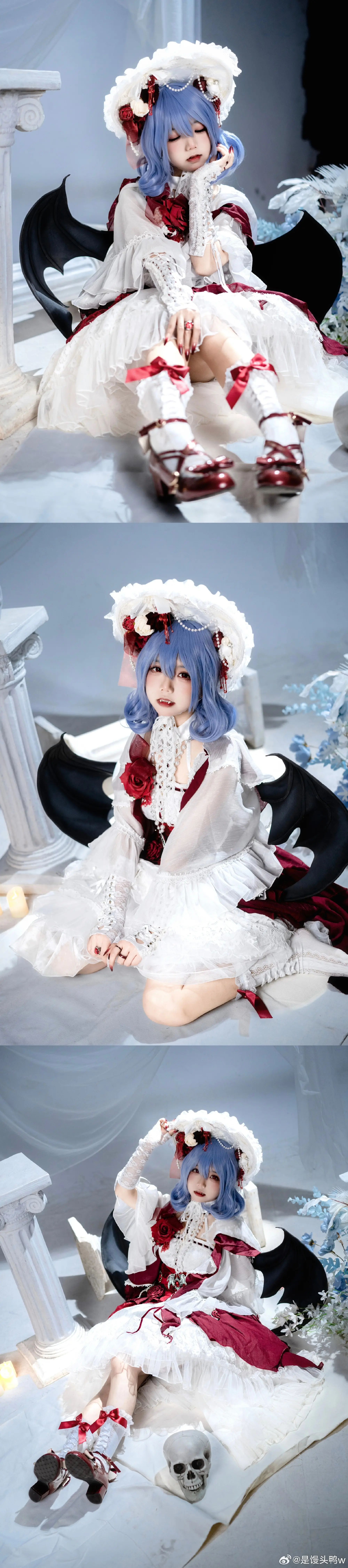 COSPLAY 永远鲜红的幼月 东方project 蕾米莉亚·斯卡雷特@是馒头鸭w COSPLAY-第4张