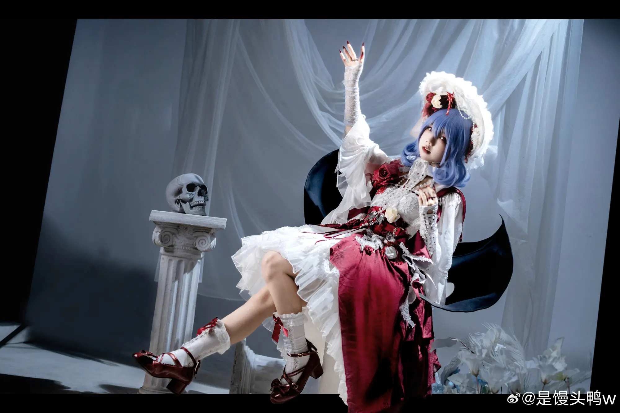 COSPLAY 永远鲜红的幼月 东方project 蕾米莉亚·斯卡雷特@是馒头鸭w COSPLAY-第9张