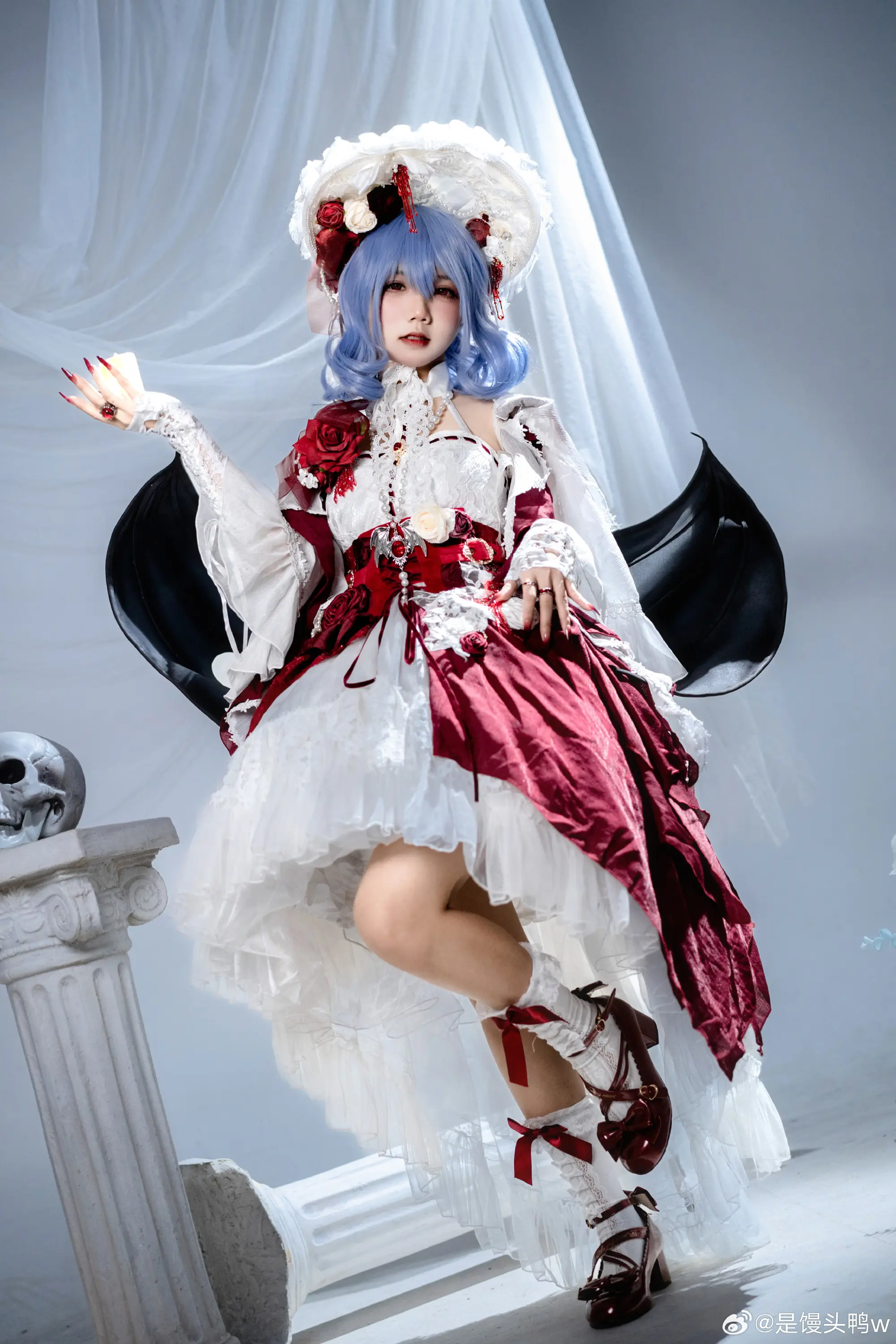COSPLAY 永远鲜红的幼月 东方project 蕾米莉亚·斯卡雷特@是馒头鸭w COSPLAY-第7张