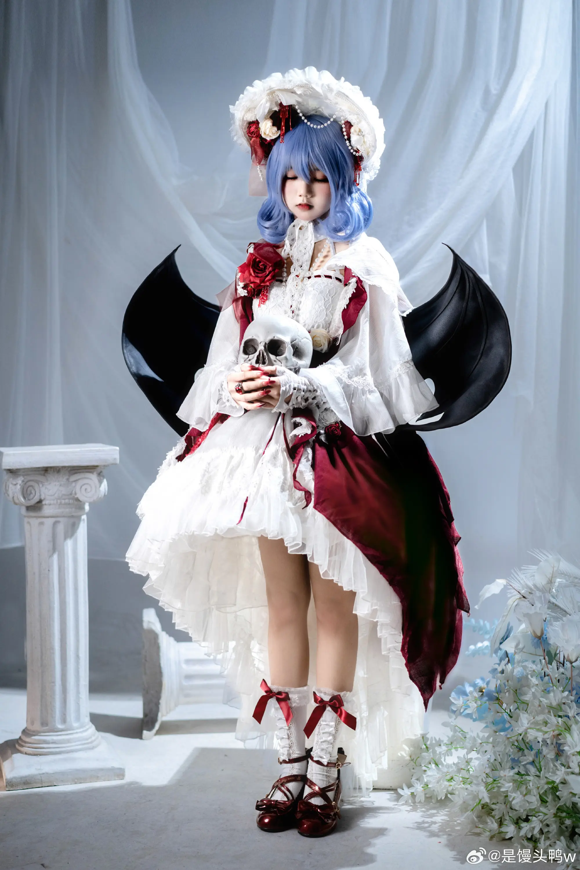 COSPLAY 永远鲜红的幼月 东方project 蕾米莉亚·斯卡雷特@是馒头鸭w COSPLAY-第12张