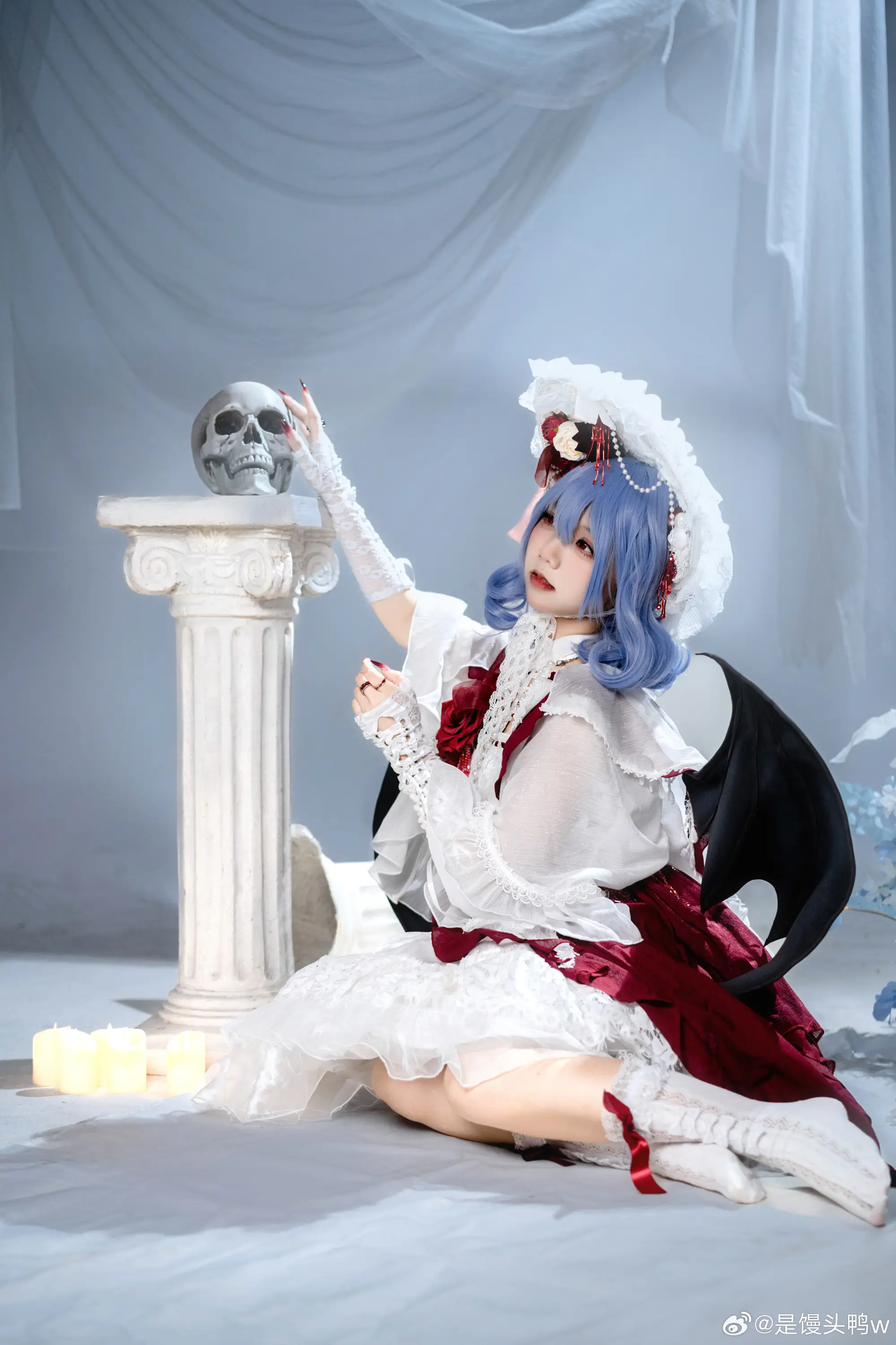 COSPLAY 永远鲜红的幼月 东方project 蕾米莉亚·斯卡雷特@是馒头鸭w COSPLAY-第3张