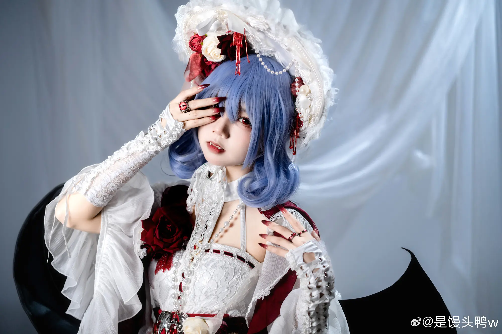 COSPLAY 永远鲜红的幼月 东方project 蕾米莉亚·斯卡雷特@是馒头鸭w COSPLAY-第2张