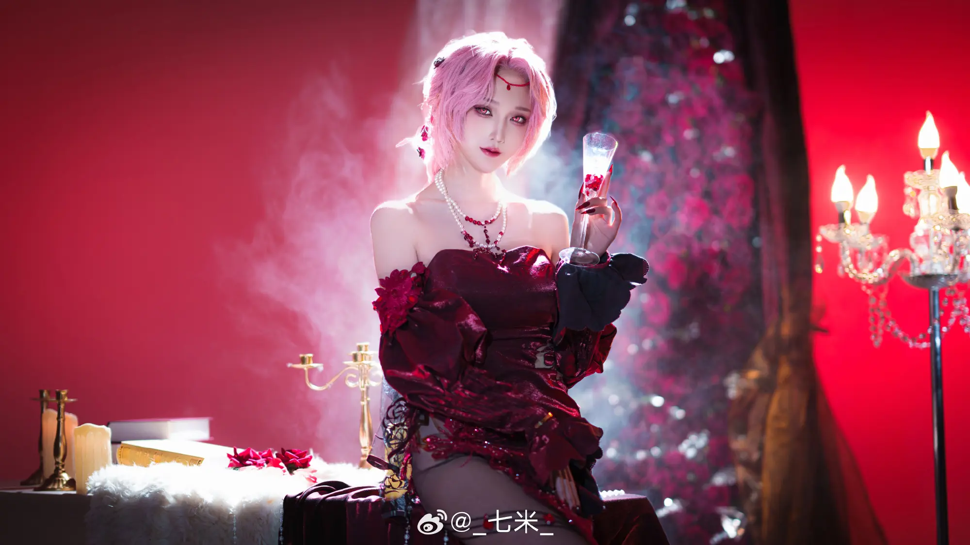 COSPLAY  一起来喝一杯么～？放心吧局长——这只是石榴汁而已。 无期迷途 切尔西伯爵·月隐奢情@_七米_ COSPLAY-第15张