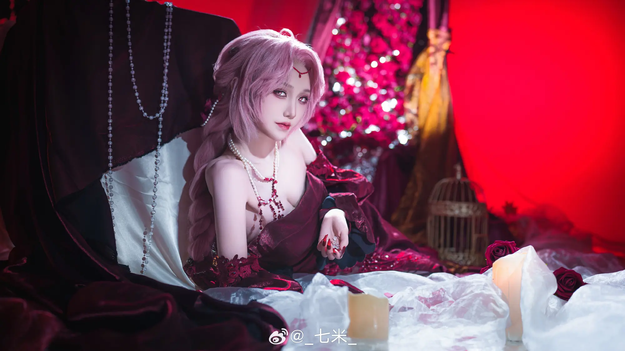 COSPLAY  一起来喝一杯么～？放心吧局长——这只是石榴汁而已。 无期迷途 切尔西伯爵·月隐奢情@_七米_ COSPLAY-第6张