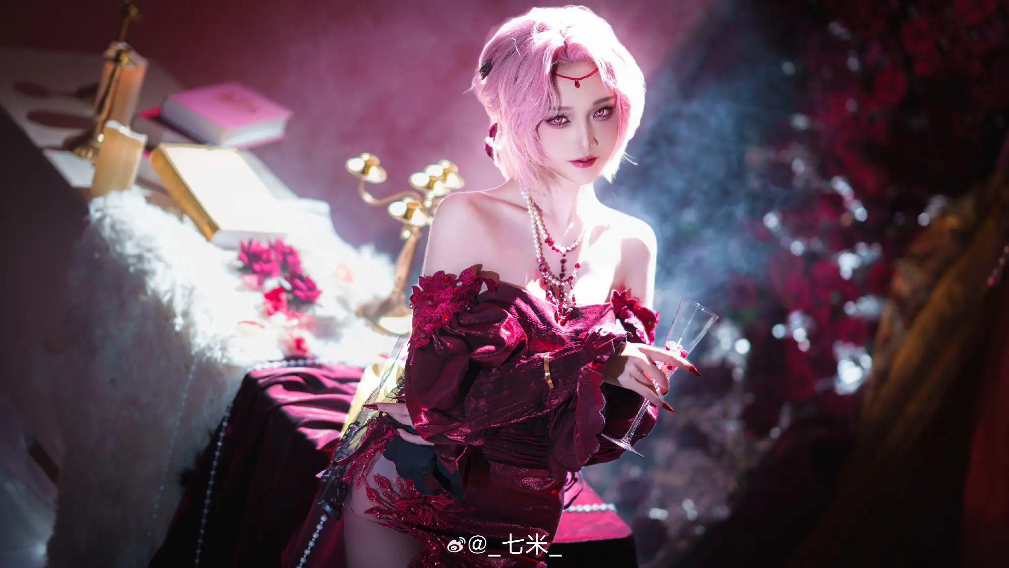 COSPLAY  一起来喝一杯么～？放心吧局长——这只是石榴汁而已。 无期迷途 切尔西伯爵·月隐奢情@_七米_ COSPLAY-第14张