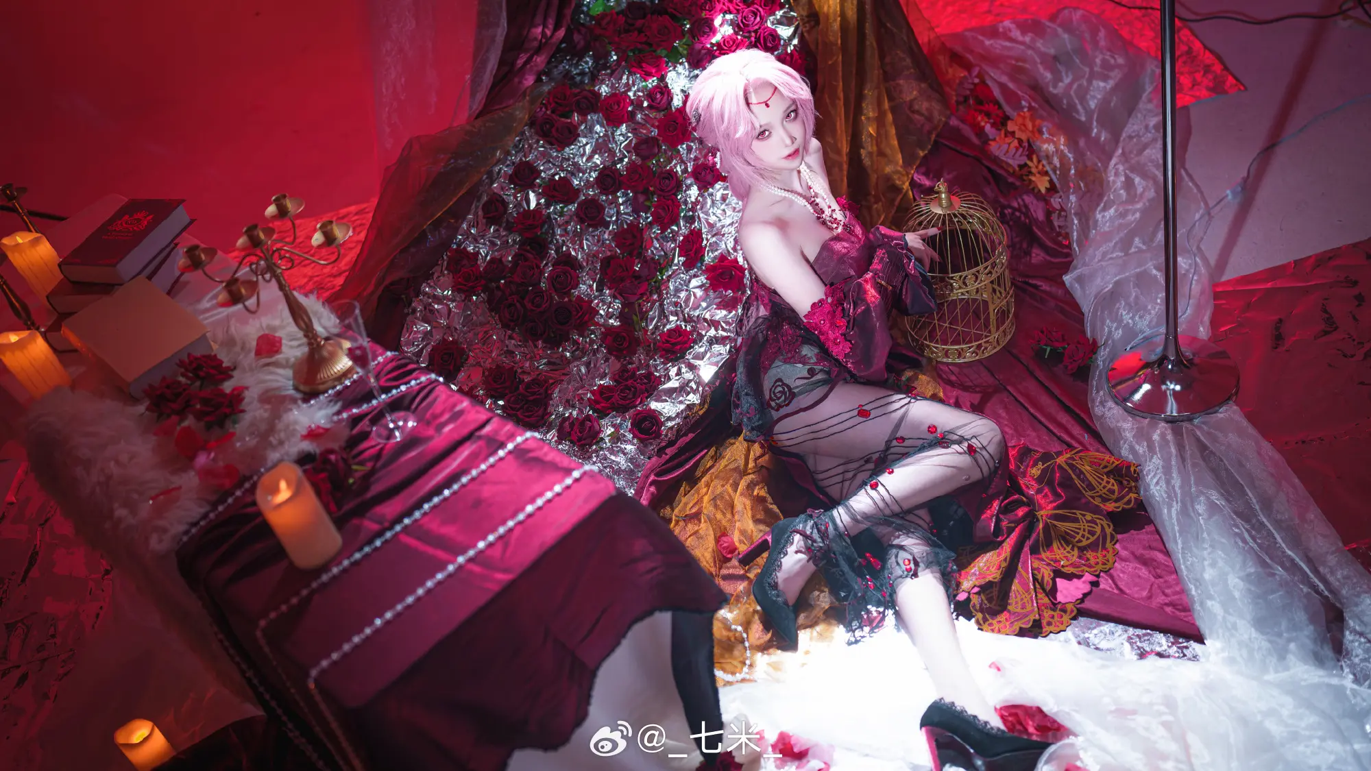 COSPLAY  一起来喝一杯么～？放心吧局长——这只是石榴汁而已。 无期迷途 切尔西伯爵·月隐奢情@_七米_ COSPLAY-第12张