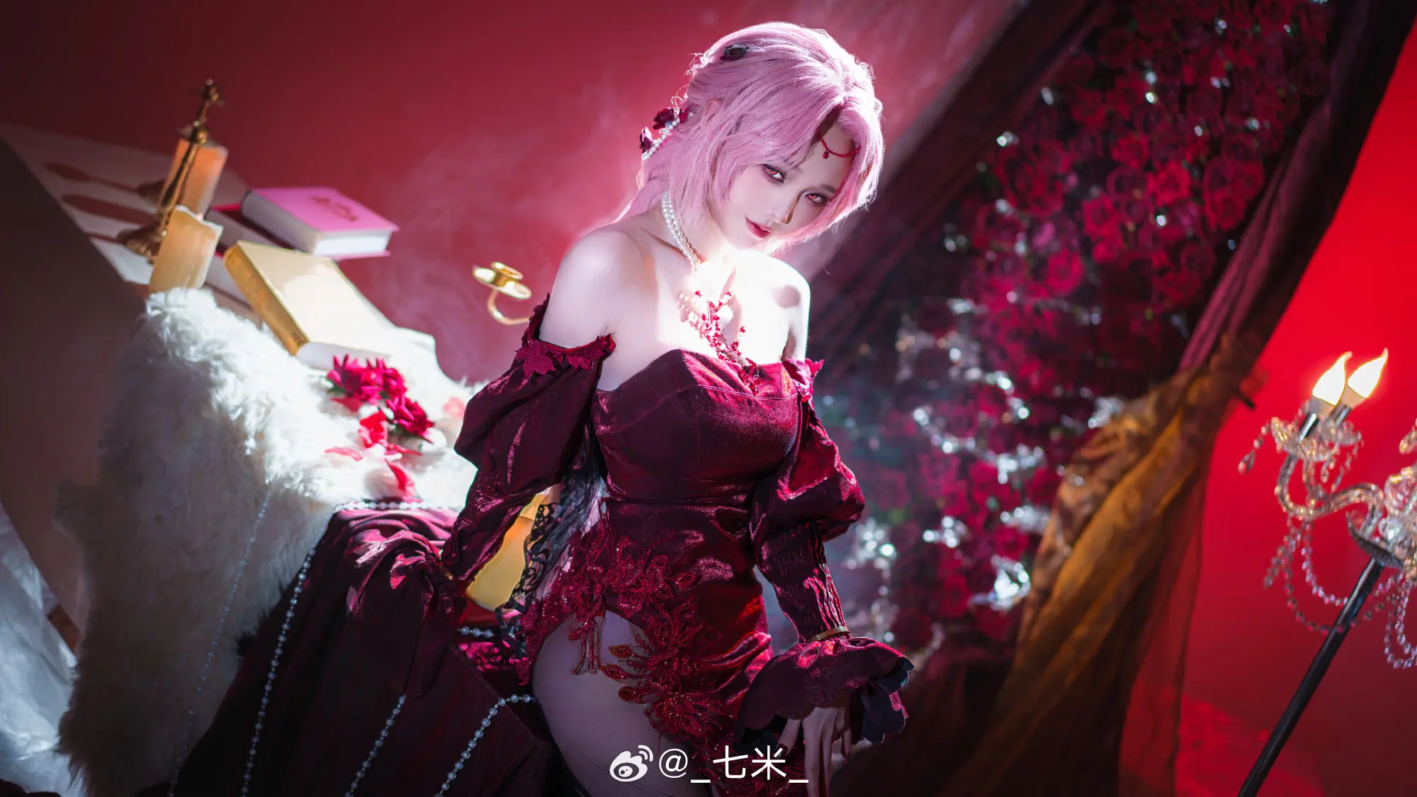 COSPLAY  一起来喝一杯么～？放心吧局长——这只是石榴汁而已。 无期迷途 切尔西伯爵·月隐奢情@_七米_ COSPLAY-第16张