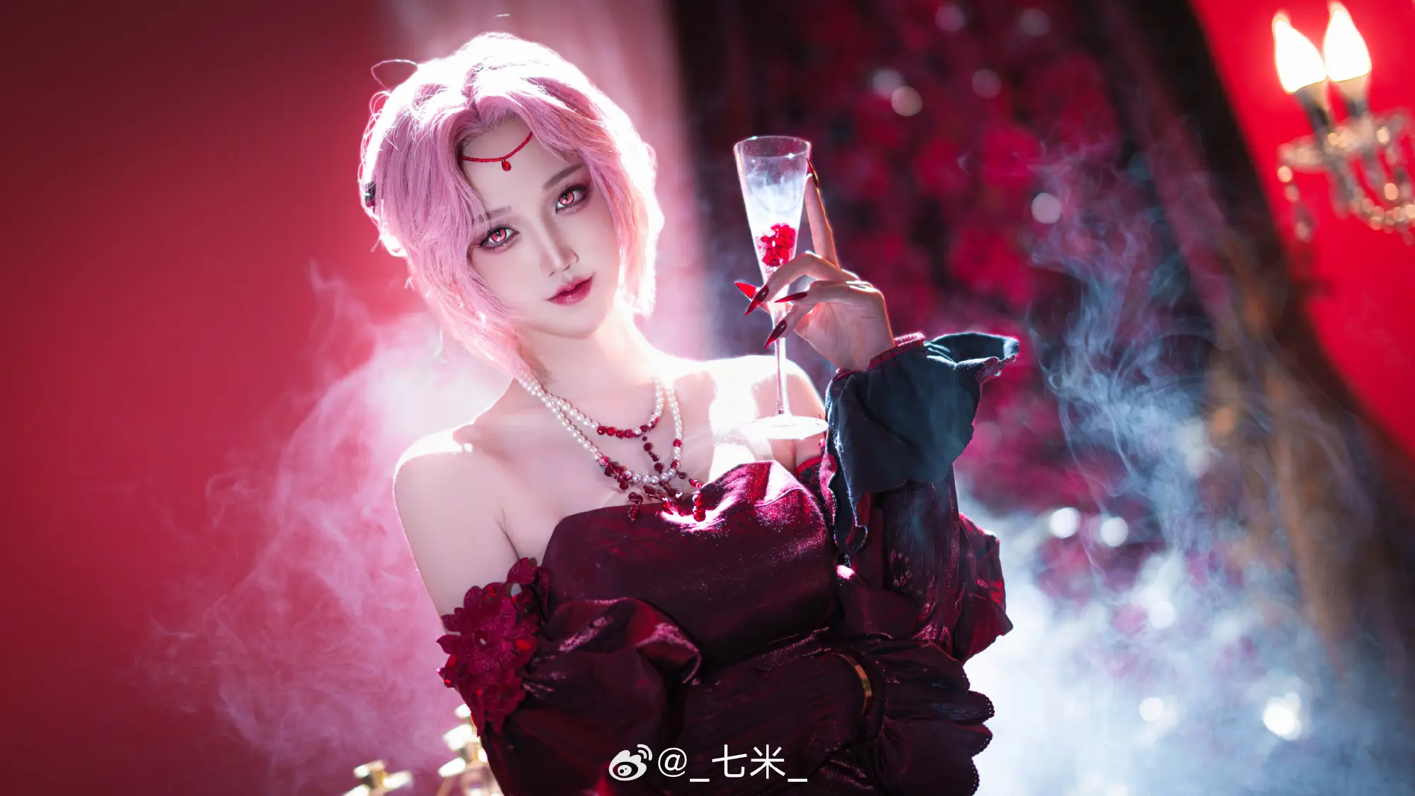 COSPLAY  一起来喝一杯么～？放心吧局长——这只是石榴汁而已。 无期迷途 切尔西伯爵·月隐奢情@_七米_ COSPLAY-第18张