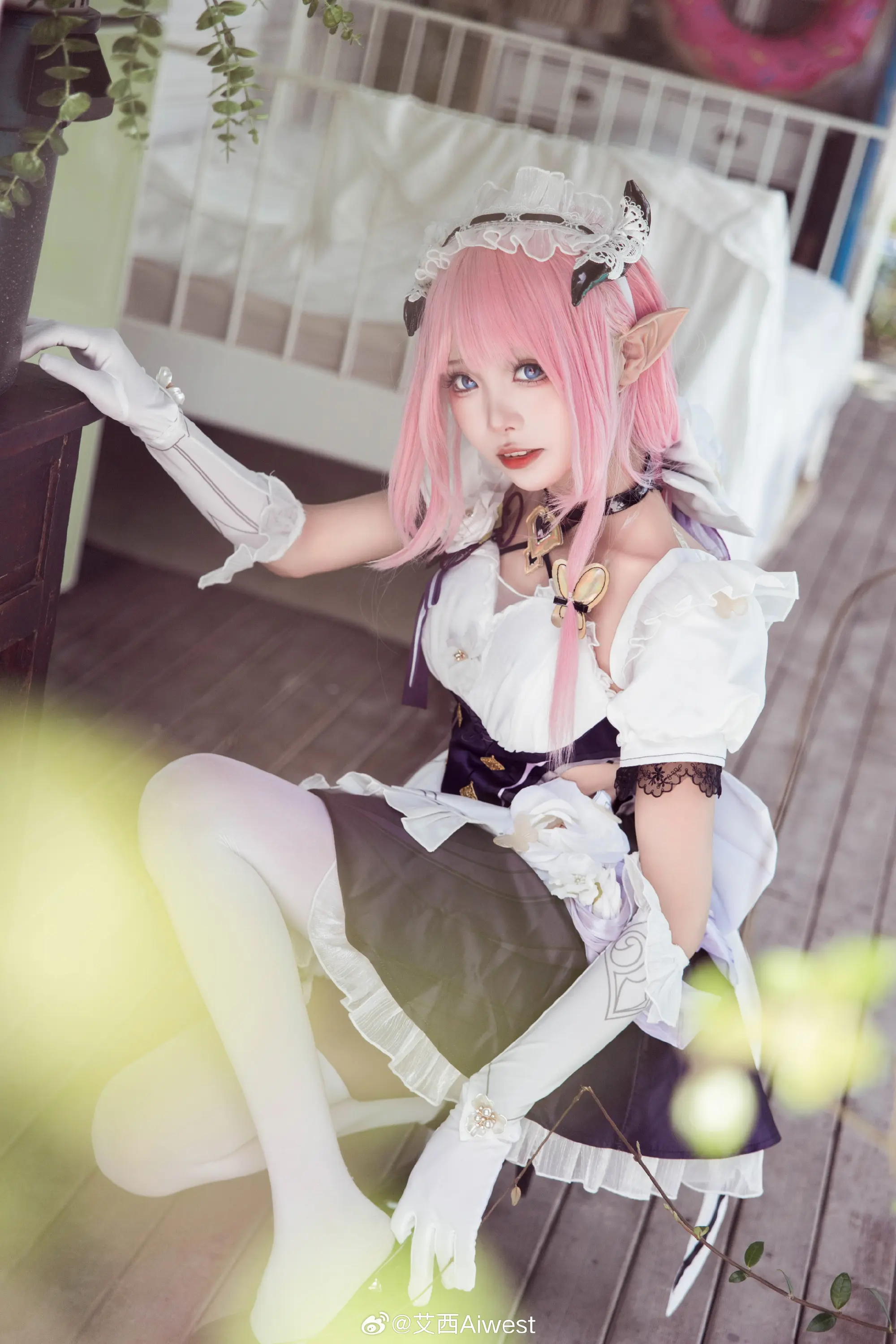 COSPLAY 是舰长的专属女仆哦~ 崩坏三 爱莉希雅@艾西Aiwest-公众号小姨ai