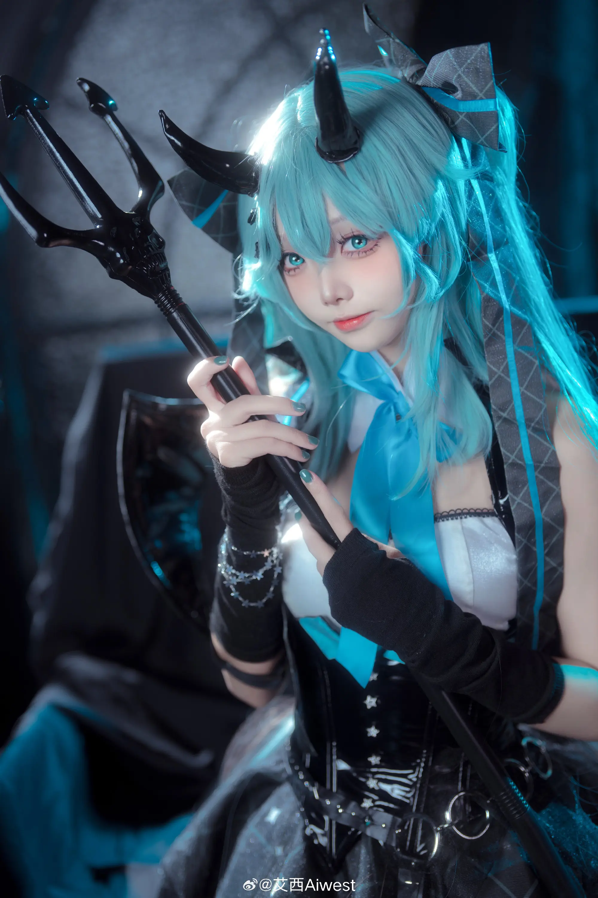 COSPLAY 超好看的小恶魔套 初音未来 初音ミク@艾西Aiwest-公众号小姨ai