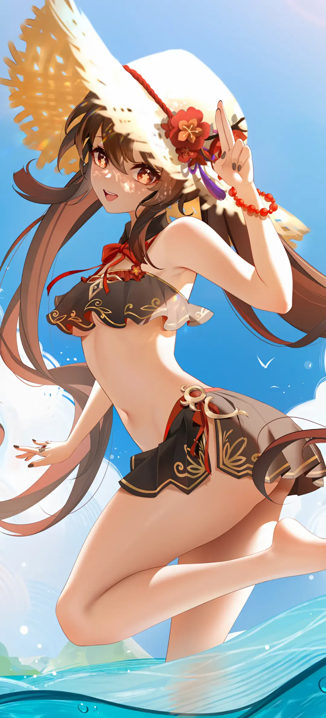 【动漫壁纸】原神 胡桃 甘雨 蔚蓝档案 早濑优香 调月莉音 插画美图推荐 壁纸-第1张