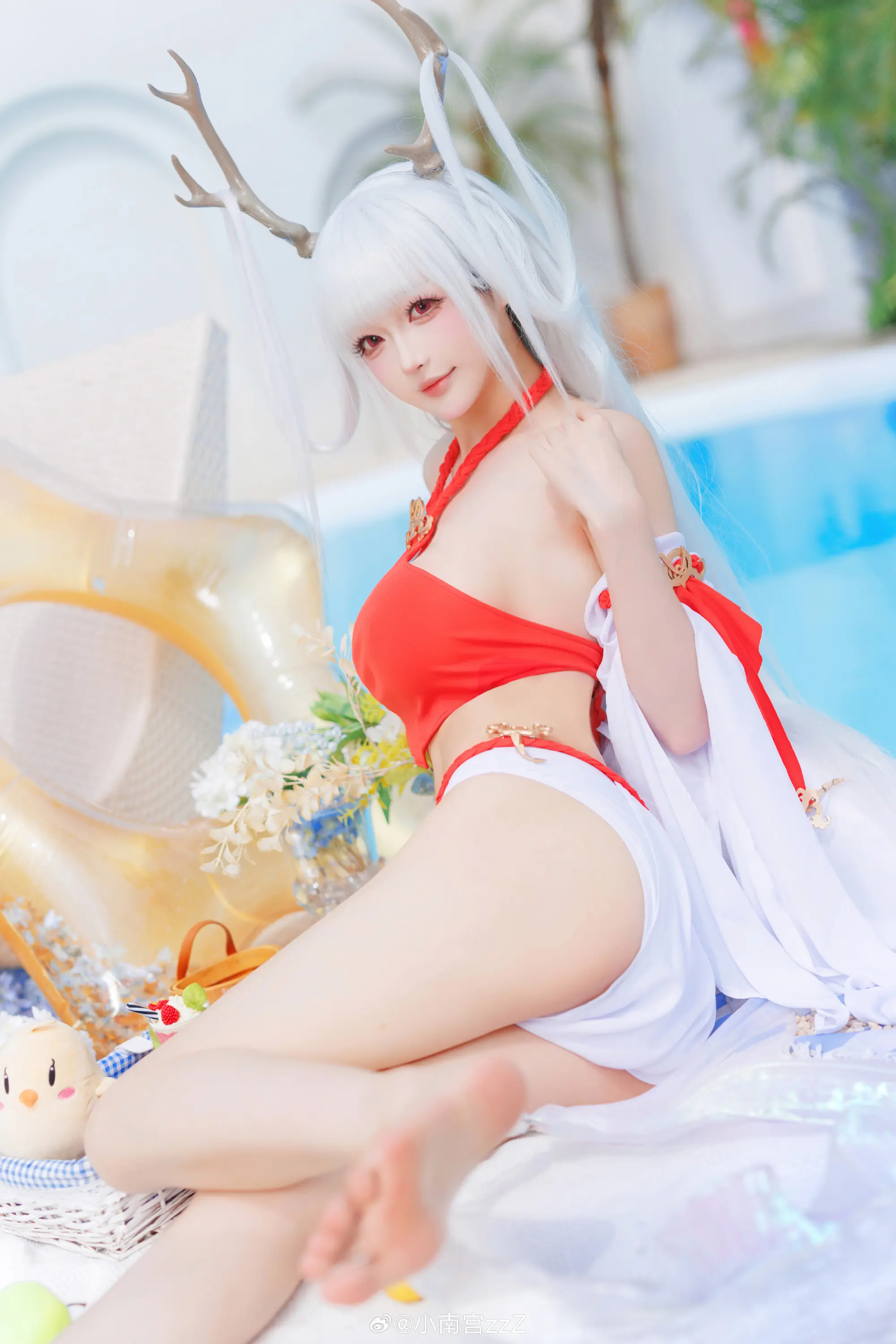 COSPLAY 乖乖，摸摸头摸摸头… 碧蓝航线 四万十@小南宫zzZ-公众号小姨ai