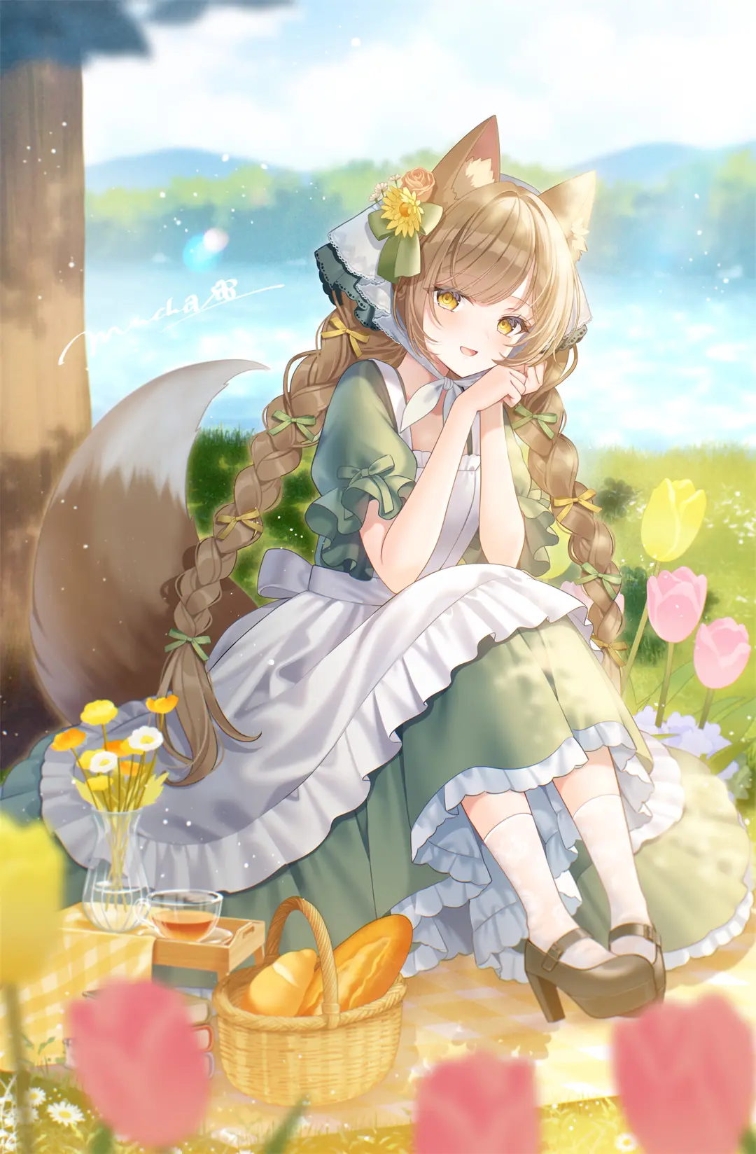 【动漫壁纸】星穹铁道 知更鸟 绝区零 仪玄 零 麻花辫美少女 野餐 蔚蓝档案 飞鸟马时 老师也喜欢兔女郎吗？ 壁纸-第10张