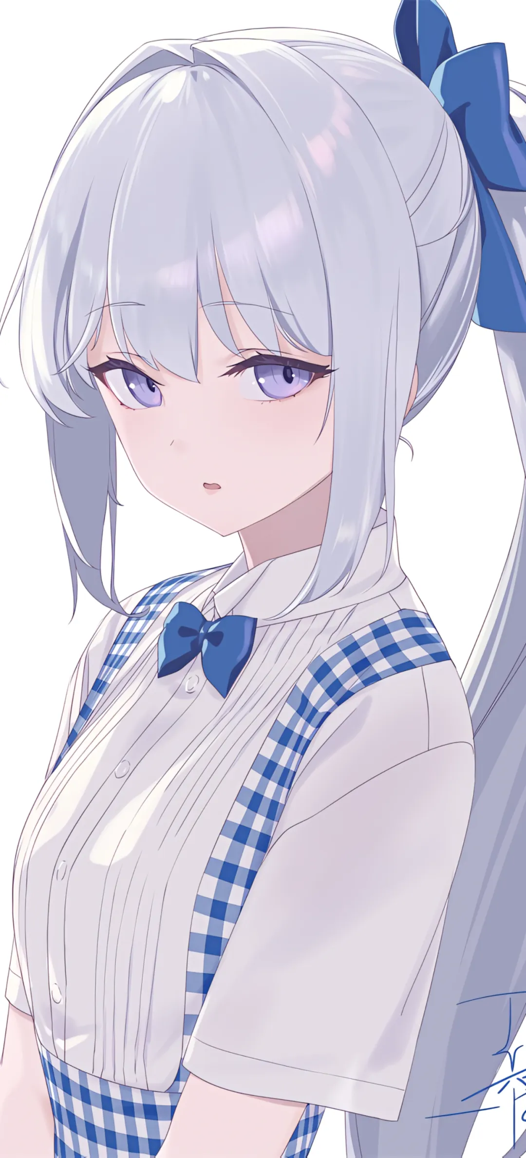 【动漫壁纸】银发马尾美少女 原神 芙宁娜 绝区零 红豆 鸣潮 赞妮 插画美图推荐 壁纸-第12张