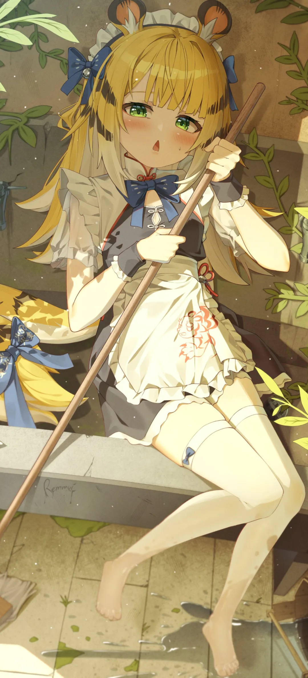 【动漫壁纸】今日份动漫美少女插画来咯~ 女仆少女 绝区零 星见雅 玲 星铁 流萤 壁纸-第12张