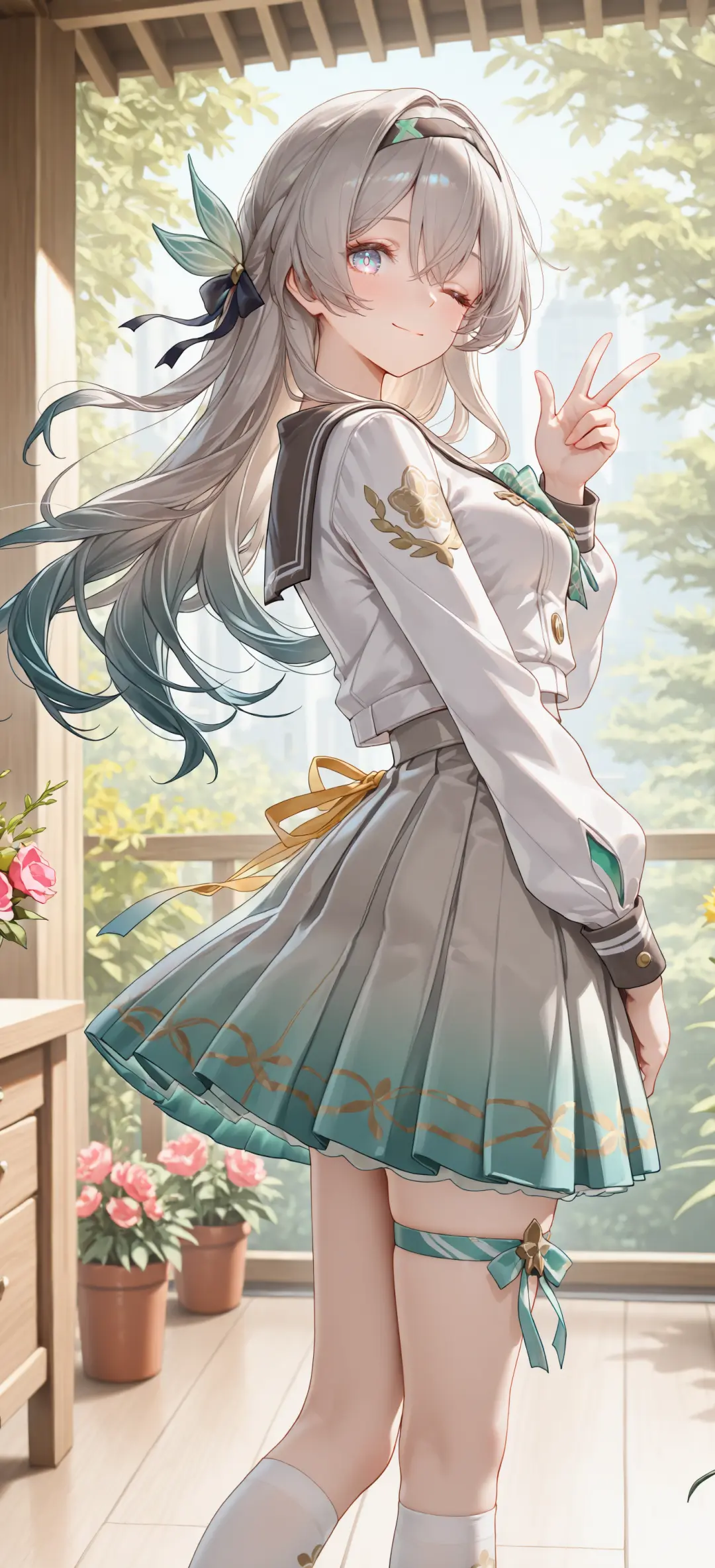【动漫壁纸】蔚蓝档案 羽川莲实 绝区零 橘福福 仪玄 女仆艾莲乔 Miku 鸣潮 赞妮 卡提希娅 星穹铁道 流萤 插画美图推荐 壁纸-第12张