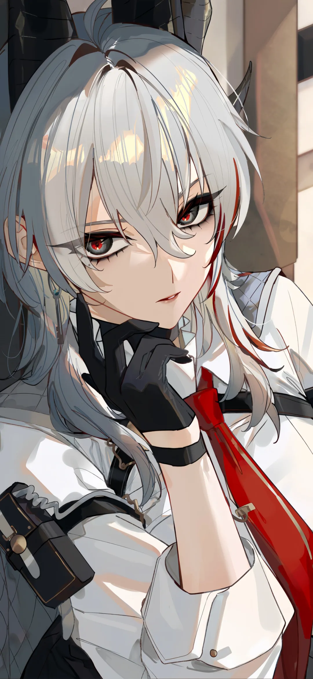 【动漫壁纸】兽耳美少女 银发 衬衫 绝区零 星见雅 鸣潮 赞妮 插画美图推荐 壁纸-第2张