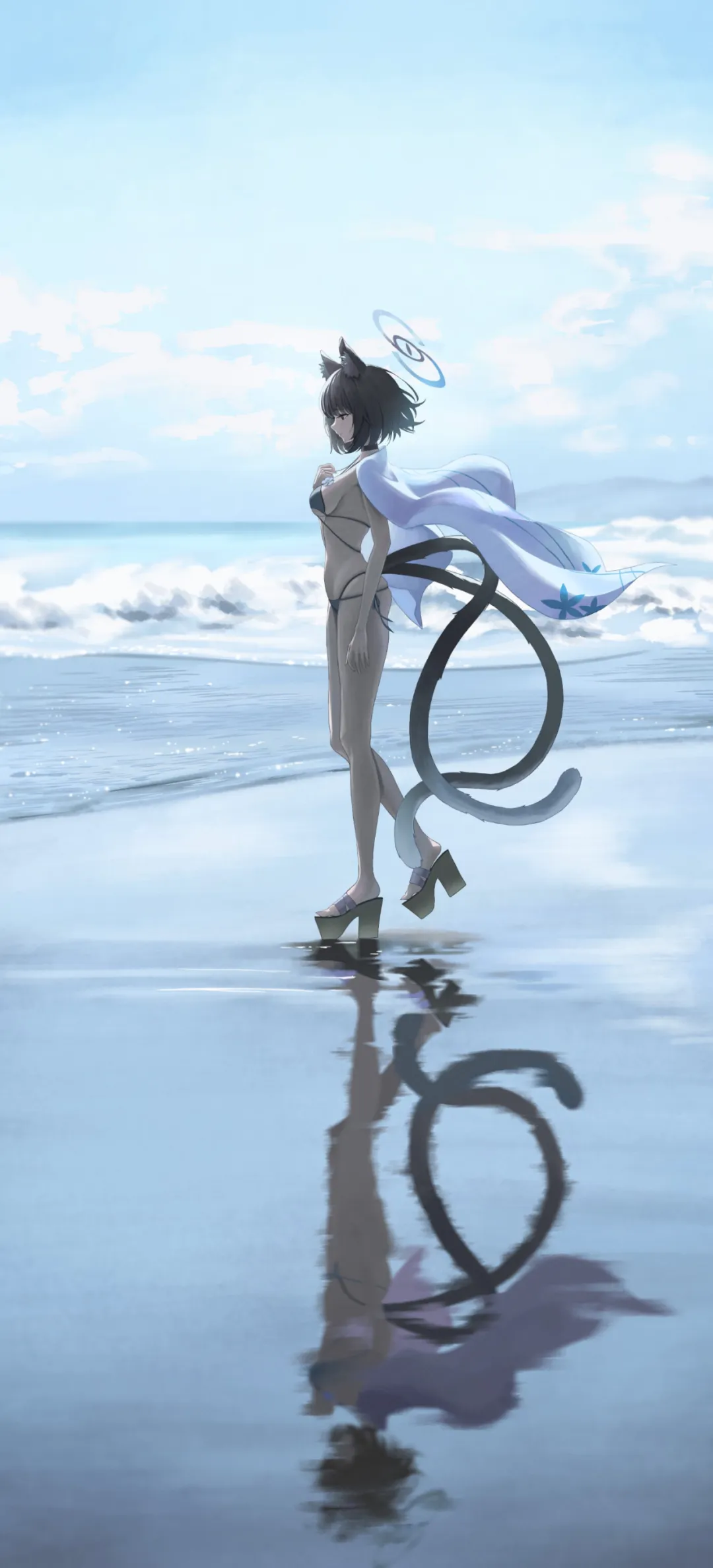 【动漫壁纸】白色连衣裙美少女 蔚蓝档案 泳装妃咲 普拉娜 绝区零 艾莲乔 插画美图推荐 壁纸-第1张