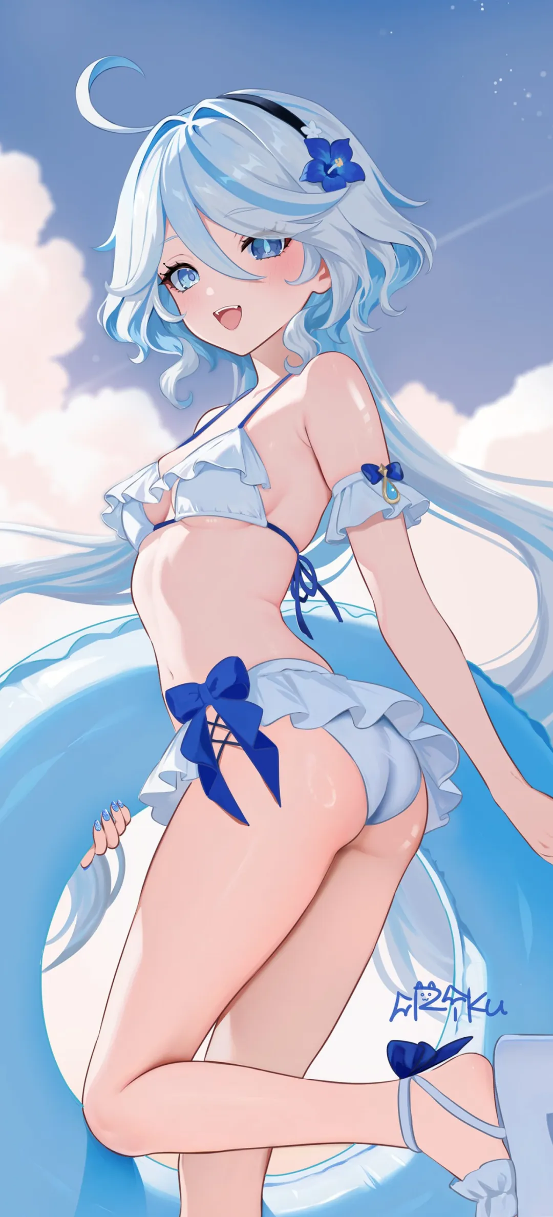 【动漫壁纸】原神 胡桃 芙宁娜 赛马娘 绝区零 仪玄 海边 白色连衣裙 美少女 插画美图推荐 壁纸-第2张