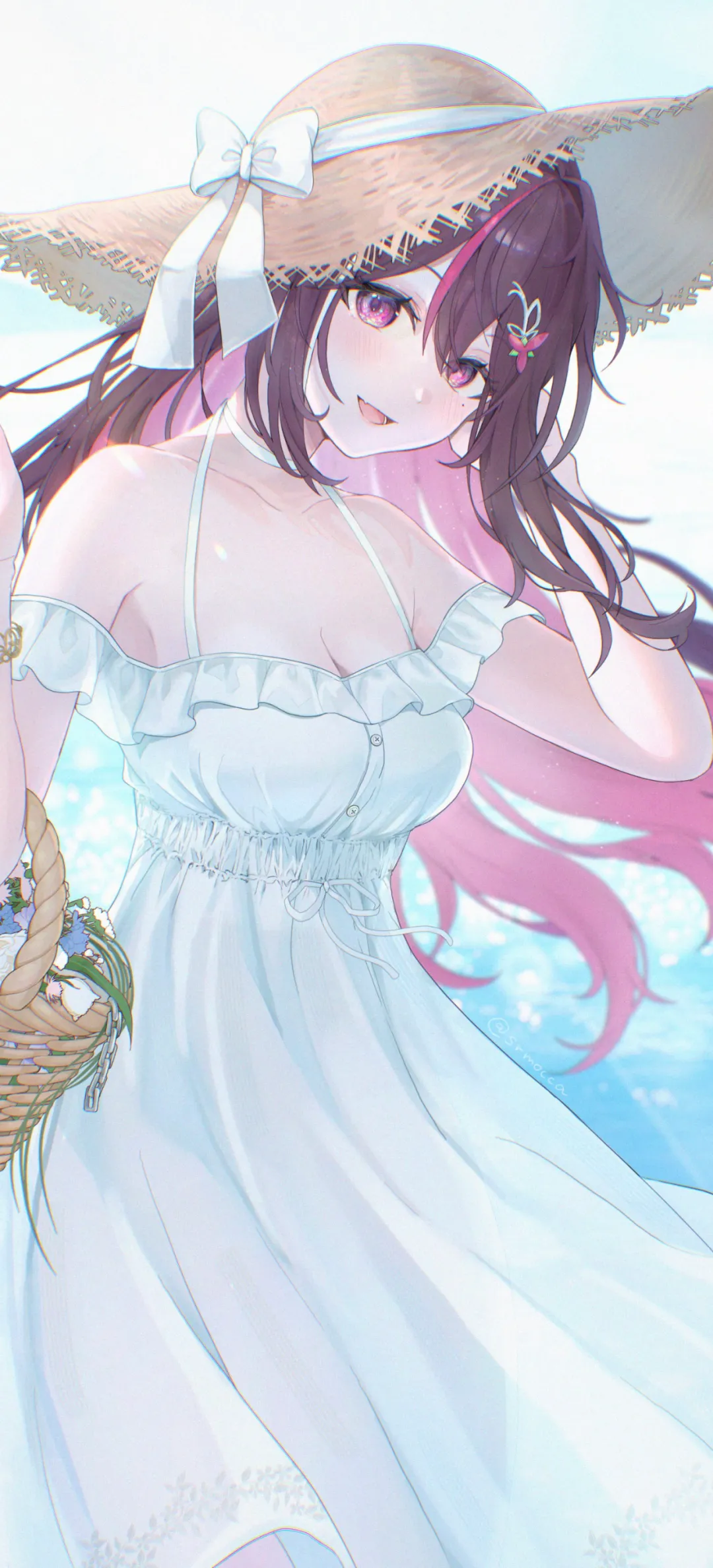 【动漫壁纸】原神 胡桃 芙宁娜 赛马娘 绝区零 仪玄 海边 白色连衣裙 美少女 插画美图推荐 壁纸-第12张