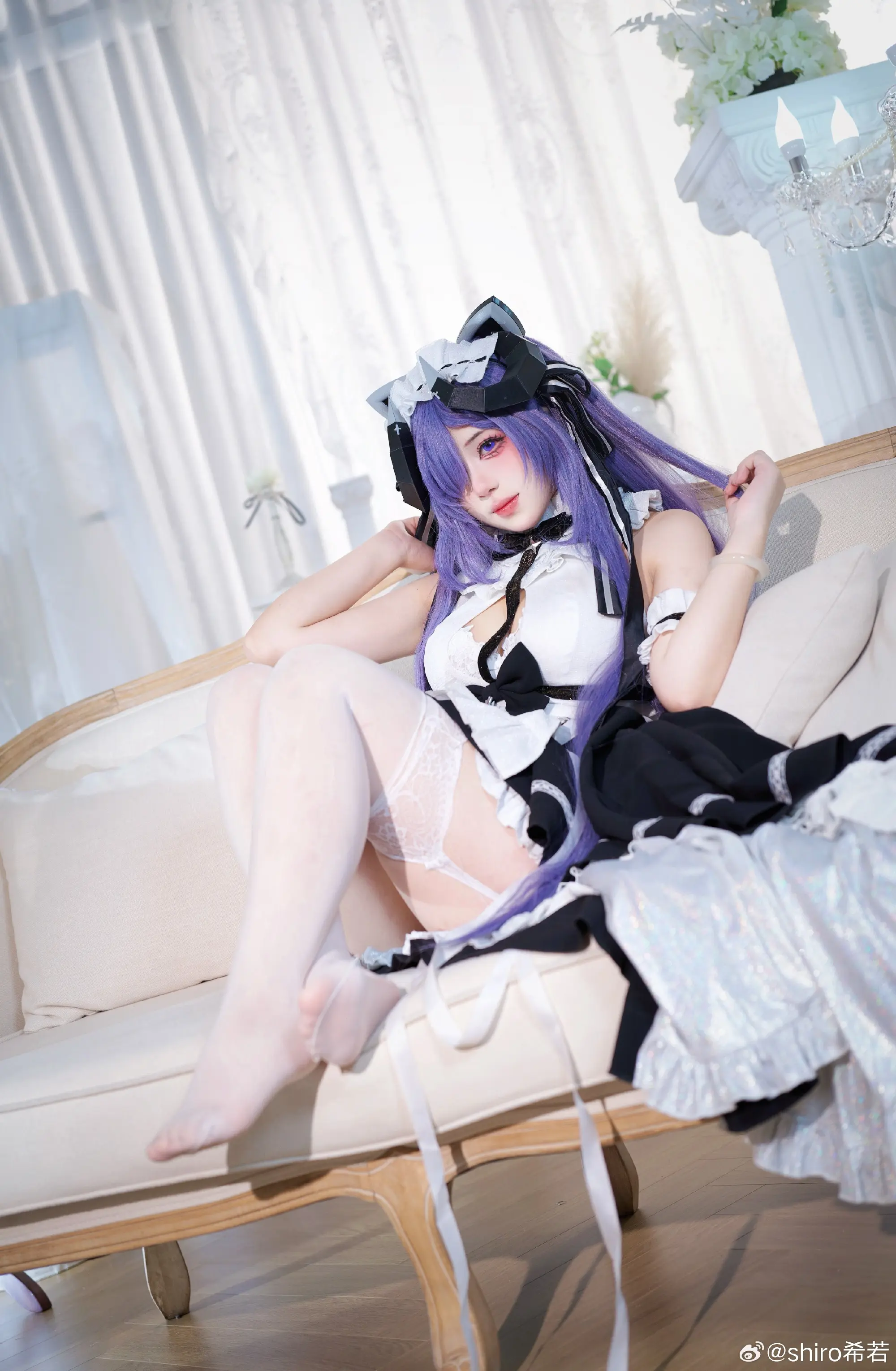 cosplay 碧蓝航线 奥古斯特 女仆魔女@shiro希若-公众号小姨ai
