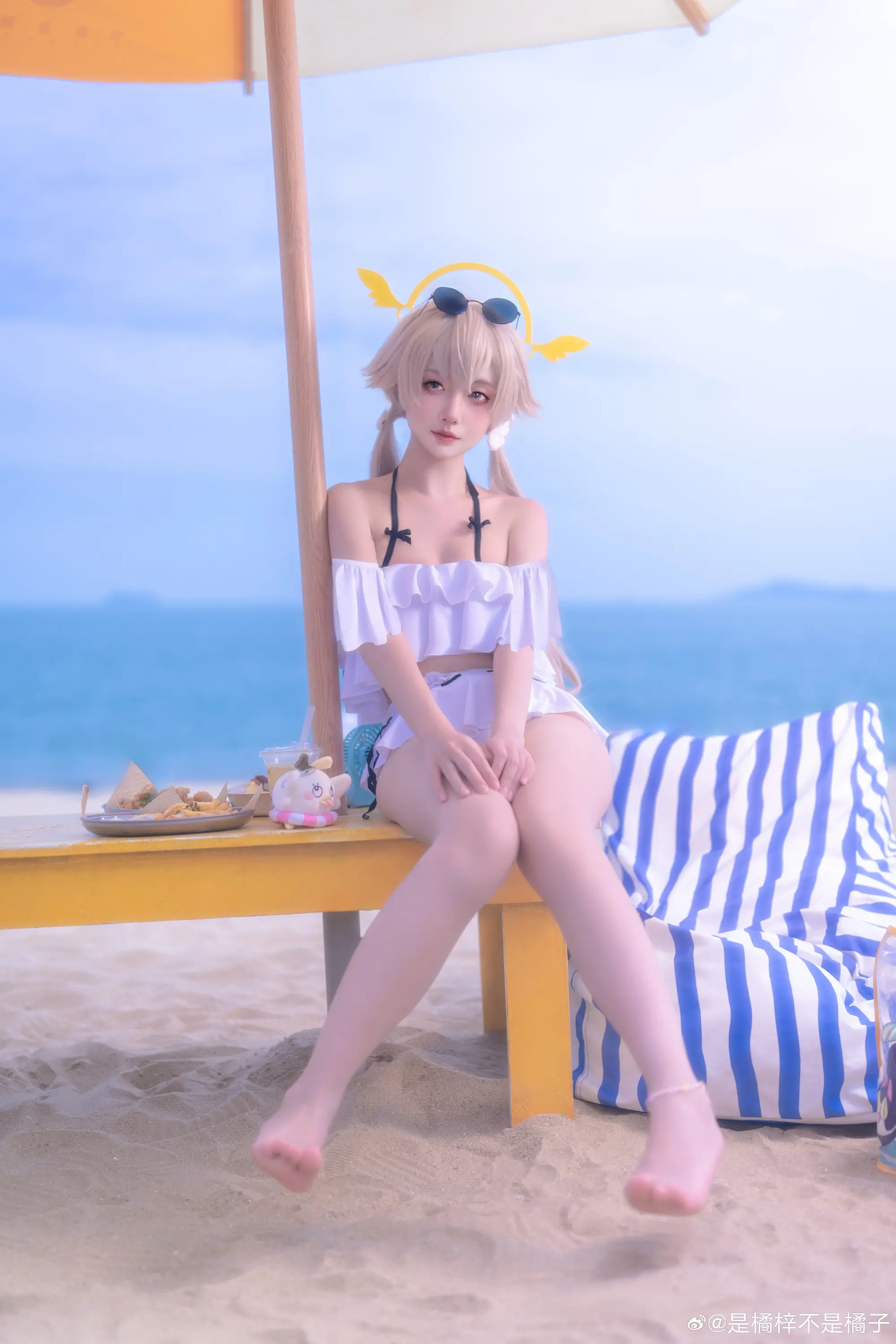 动漫Coser@是橘梓不是橘子 日富美泳装cos-公众号小姨ai