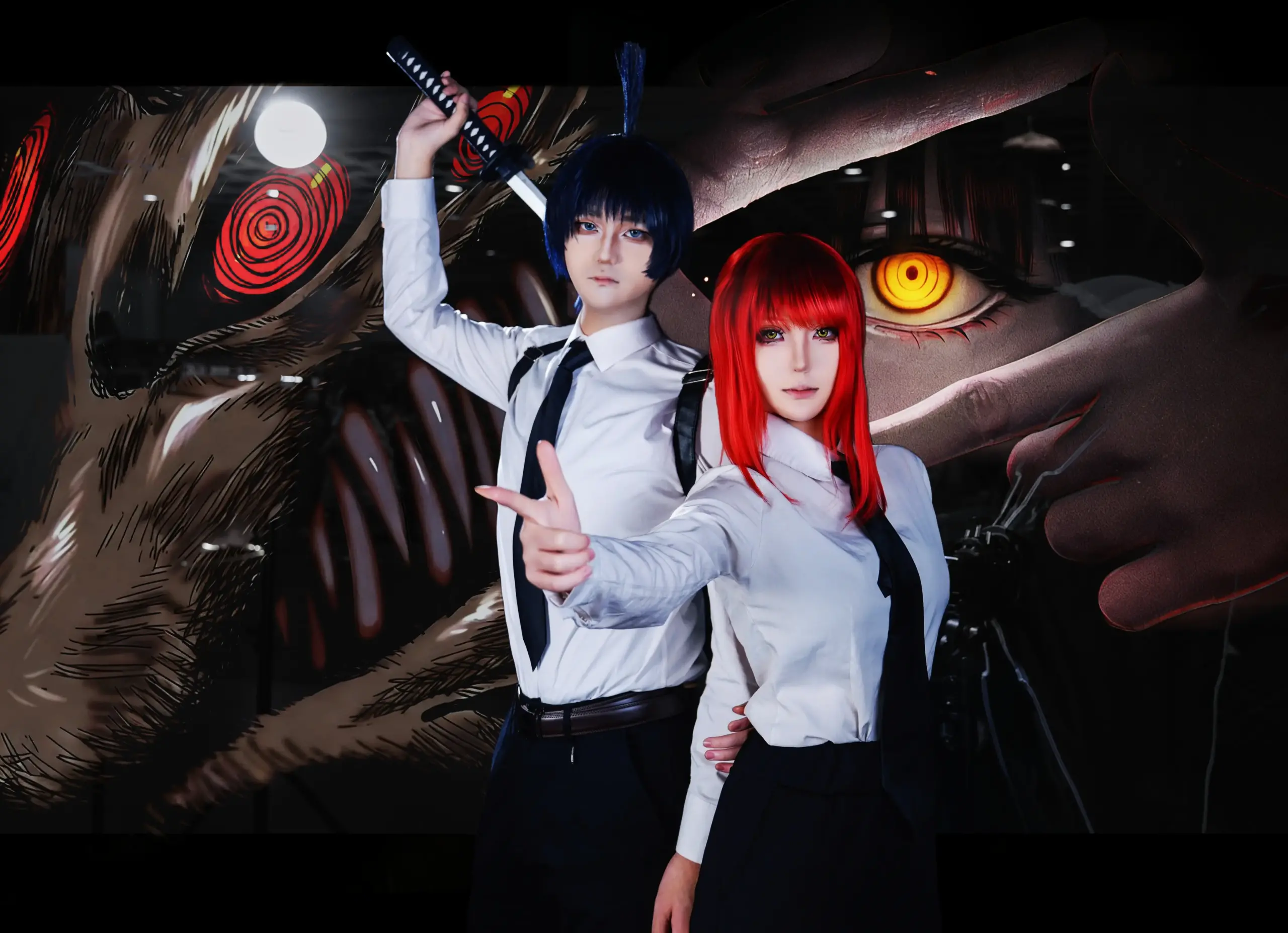 电锯人cos 早川秋、玛奇玛-公众号小姨ai