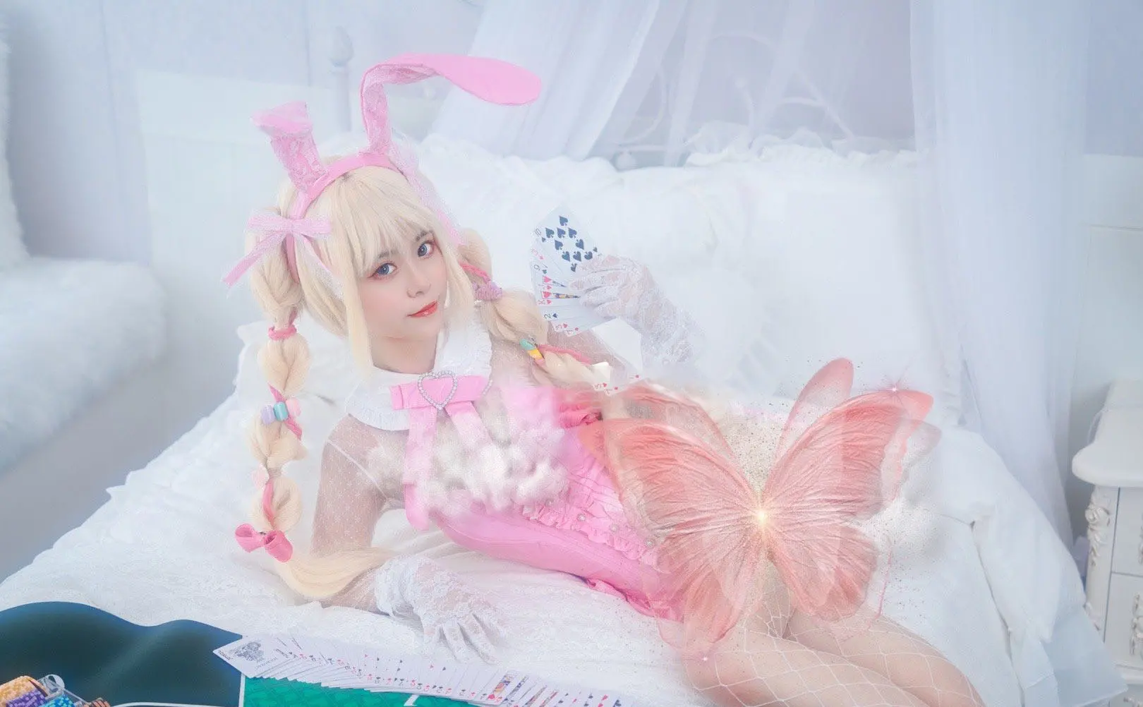 马卡龙兔女郎cosplay-公众号小姨ai