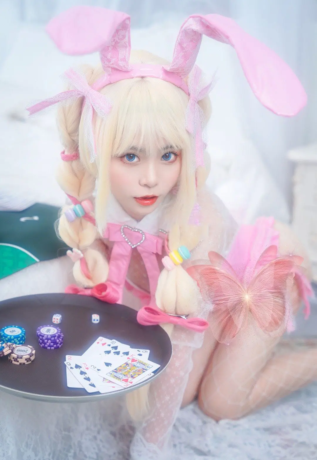 马卡龙兔女郎cosplay-公众号小姨ai