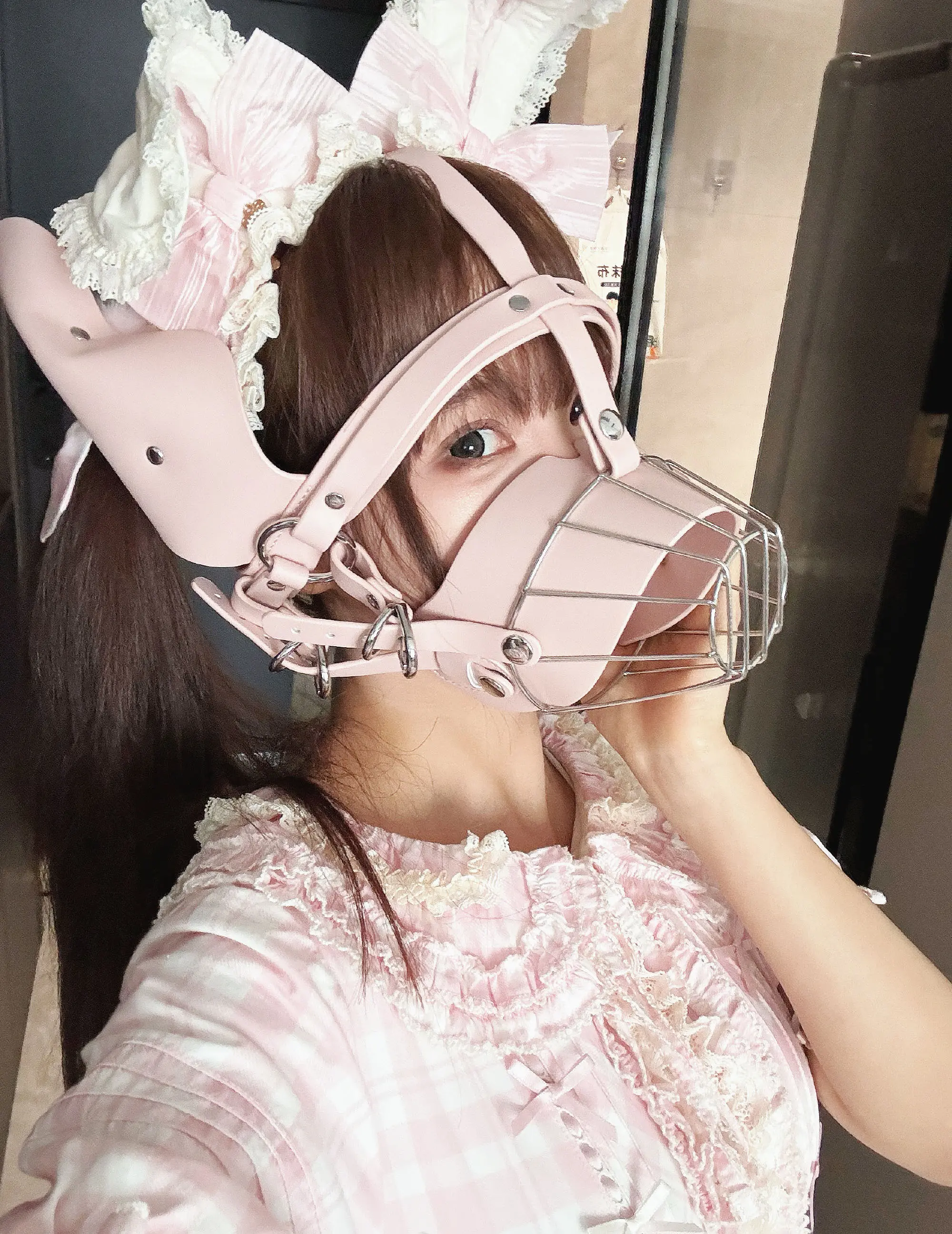 小狗头套 少女写真-公众号小姨ai