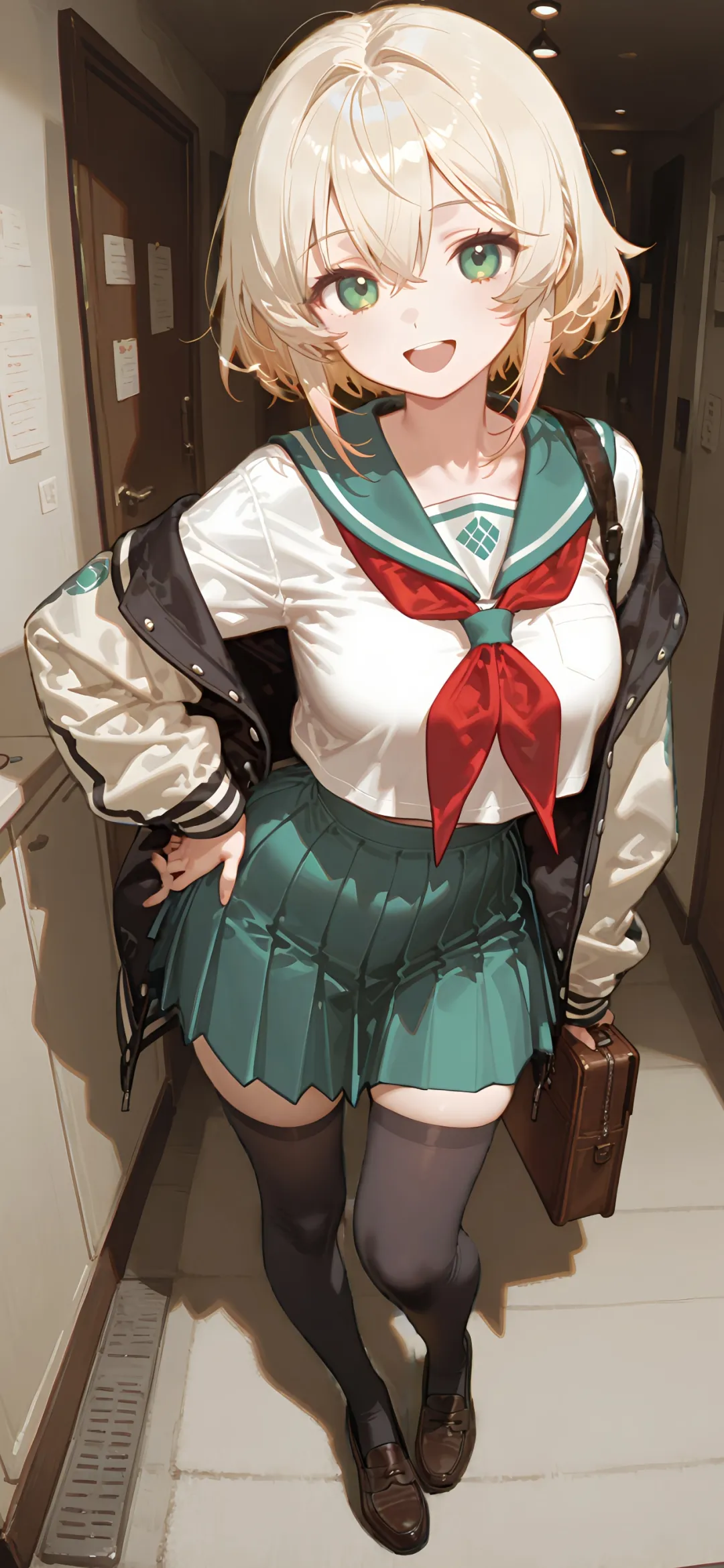 【动漫壁纸】JK短发少女 地雷系美少女 兽耳 萌妹子-公众号小姨ai